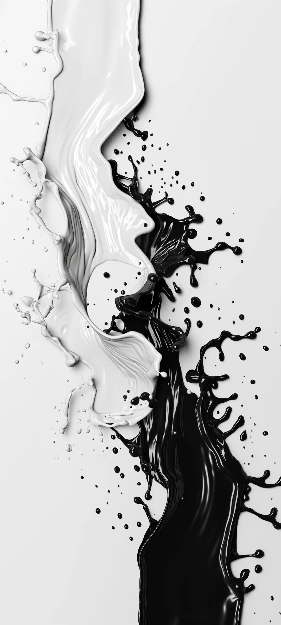 Elegant Ink Splash Minimalist Abstract Design Wallpaper