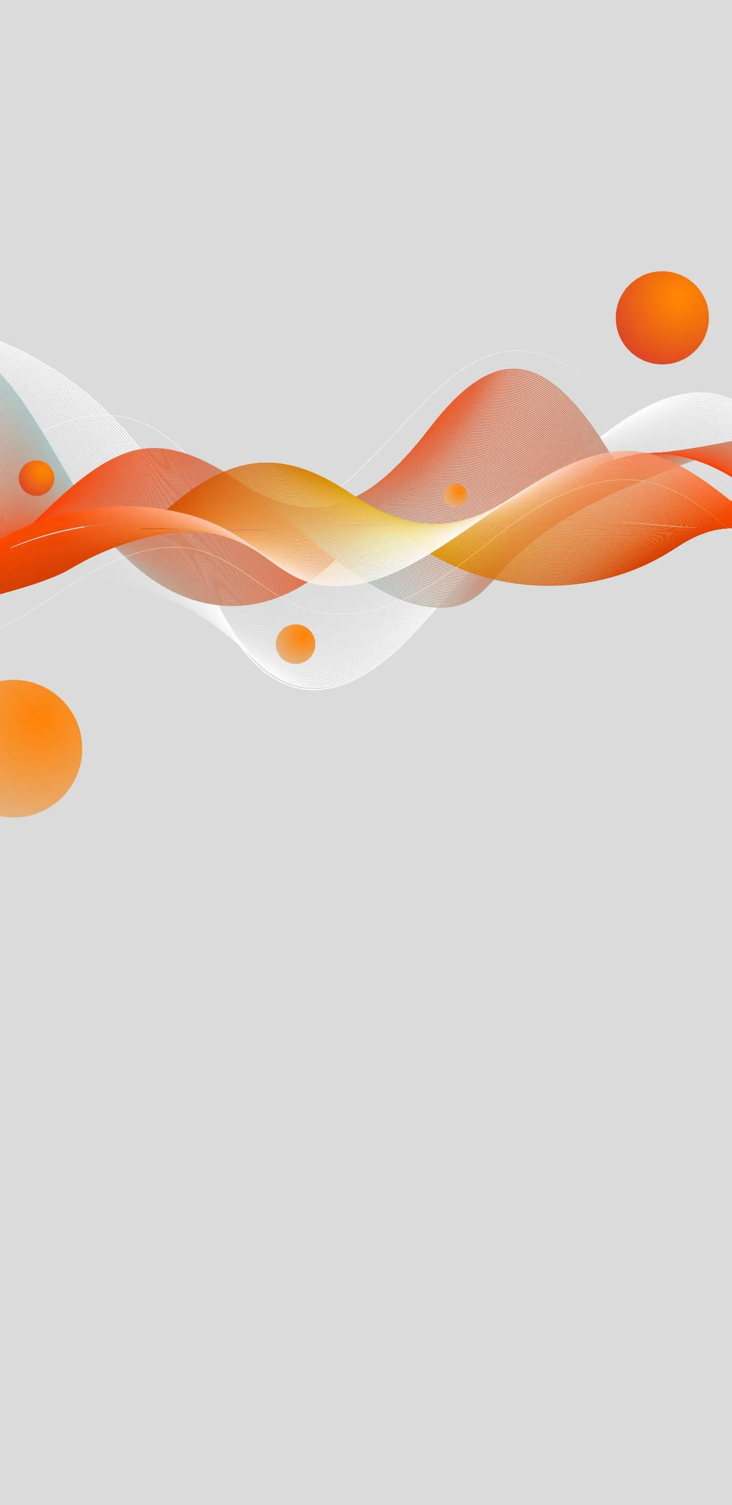 Elegant Orange Wave Abstract Minimal Digital Wallpaper