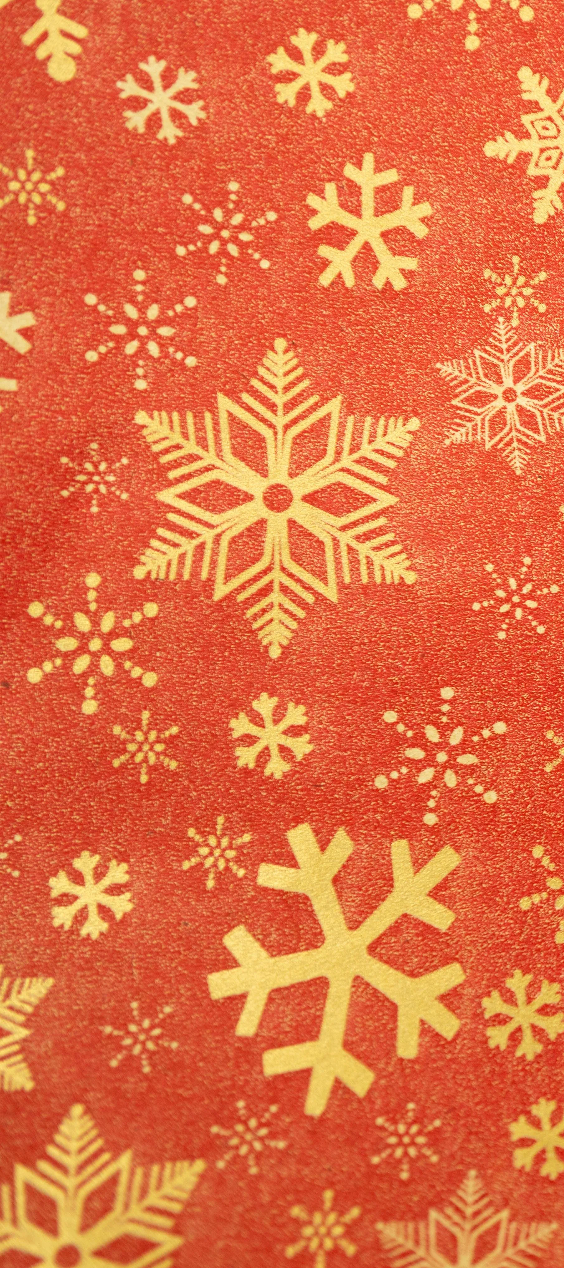 Elegant Red Background with Snowflakes Pattern in Winter