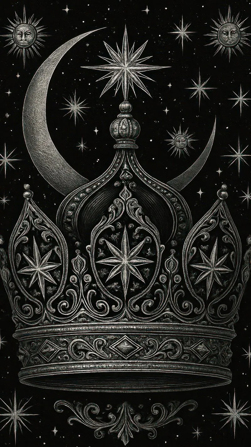 Elegant Royal Crown Black Artwork for Google Pixel 9 Pro