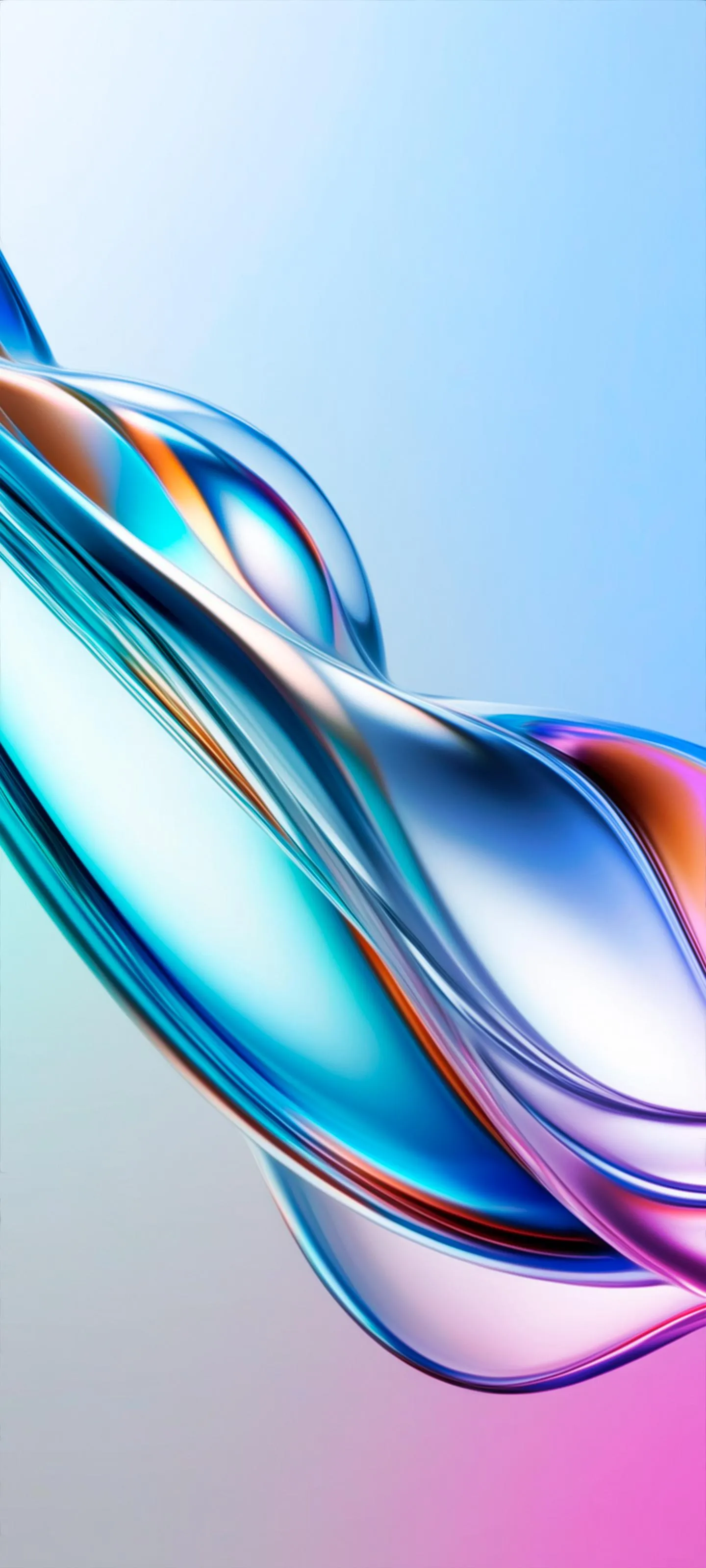 Elegant Transparent Blue and Purple Wave Abstract Design