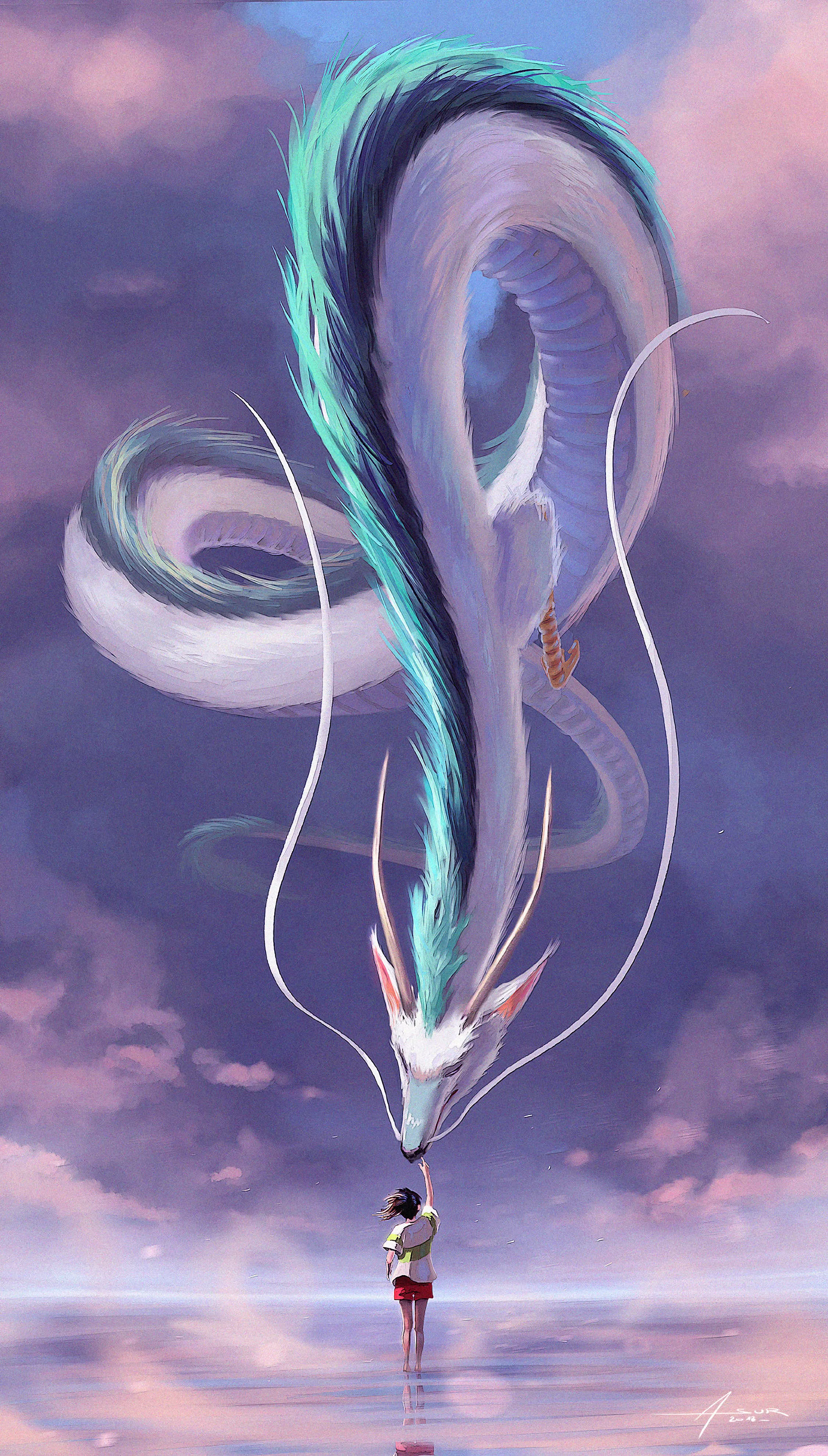 Enchanted Bond Between Girl and Majestic Sky Dragon