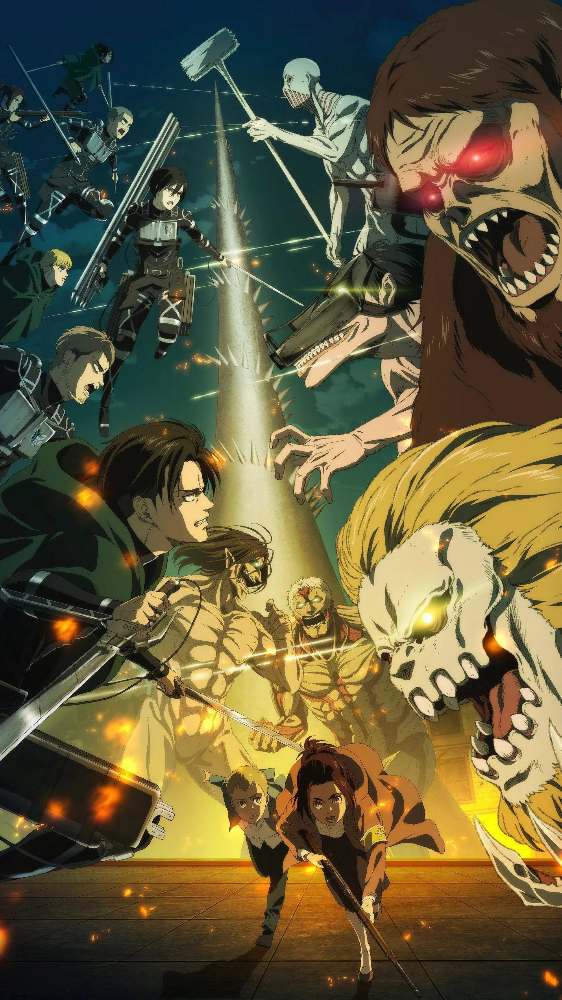 Epic Clash of Warriors and Titans in a Dynamic Battle Scene