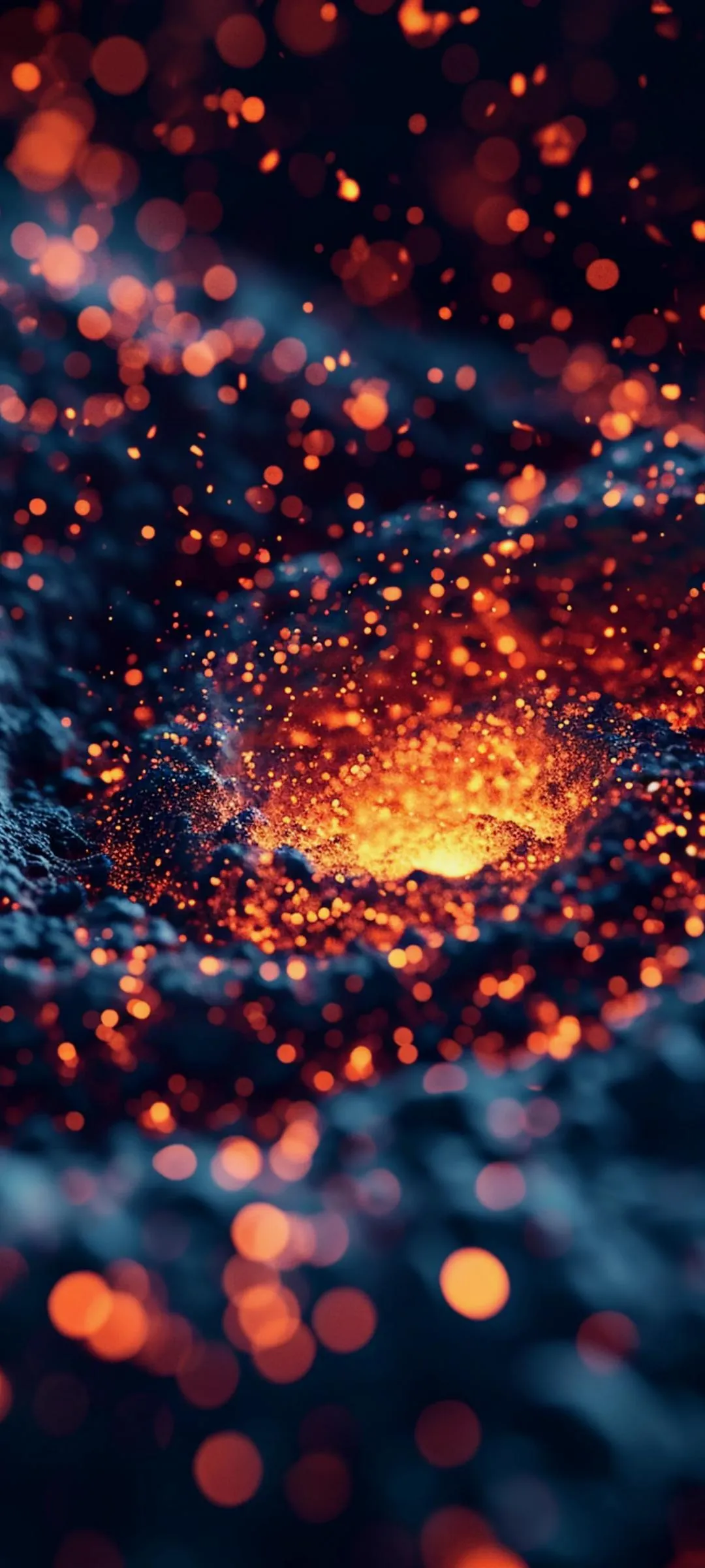 Exploding Particles Forming Bright Nebula Burst Wallpaper