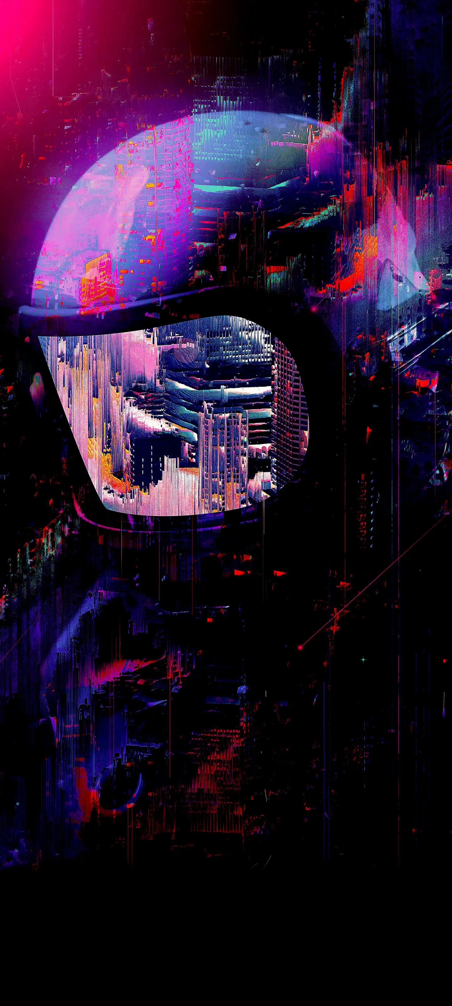 Exploring Urban Reflections in a Futuristic Digital Helmet