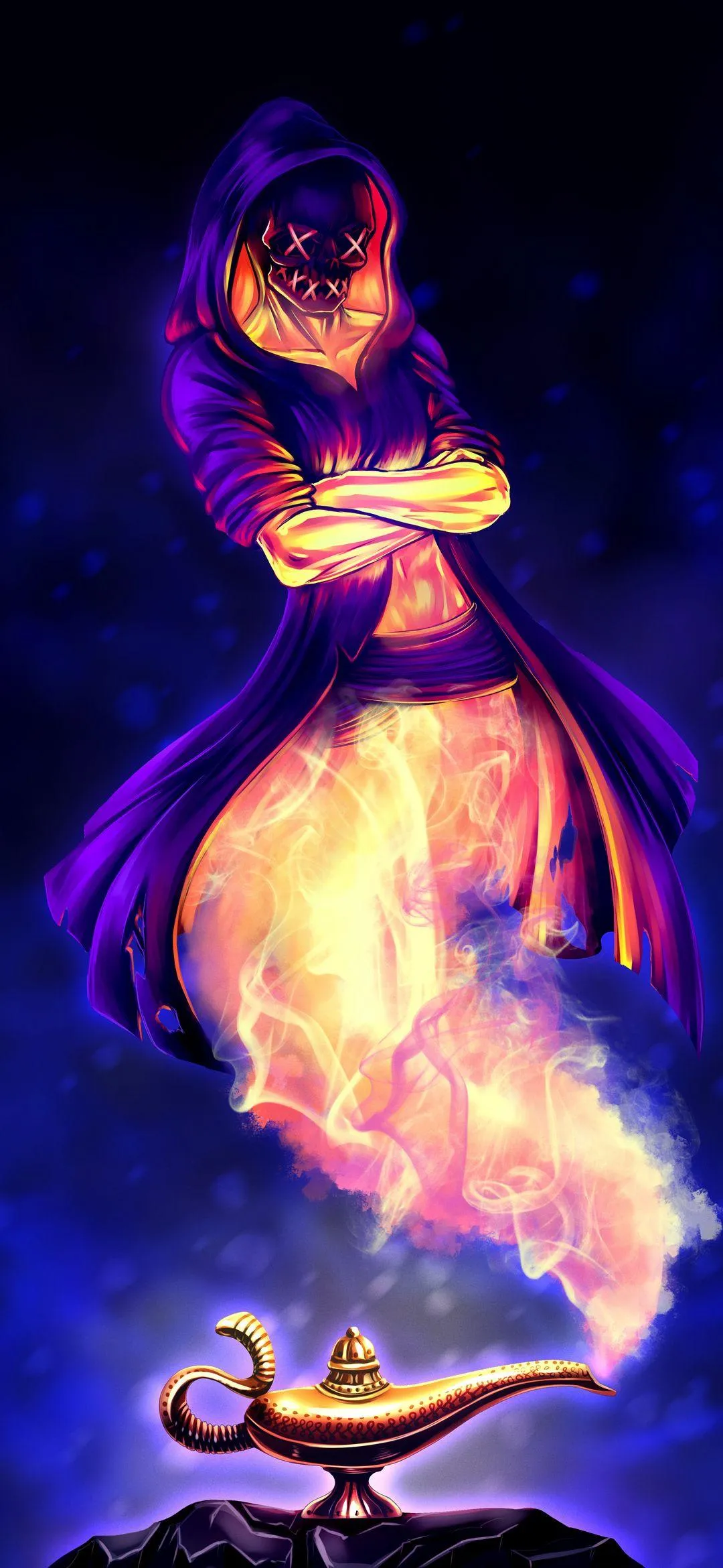 Fantasy Girl in Magical Outfit With Glowing Effects