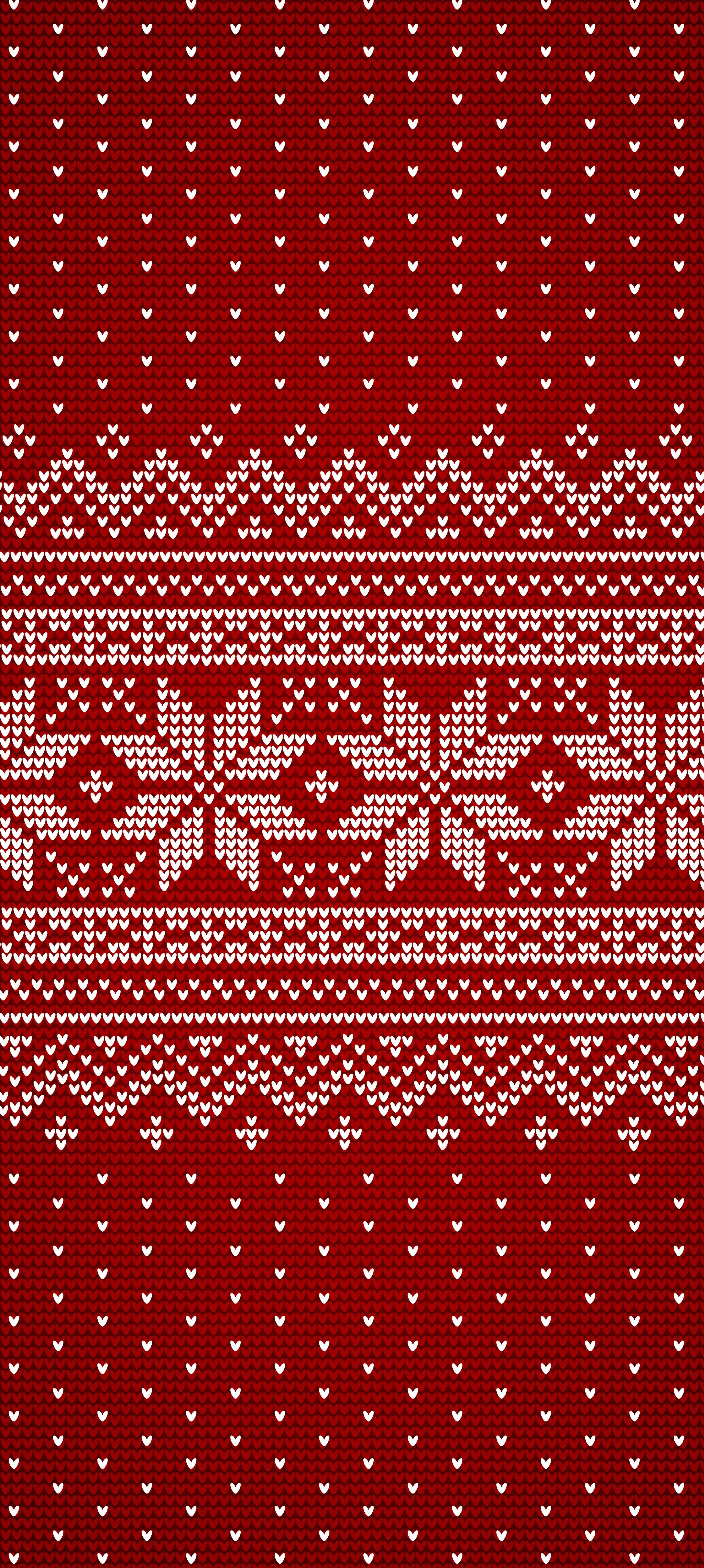 Festive Red Pattern Inspired by Traditional Nordic Designs