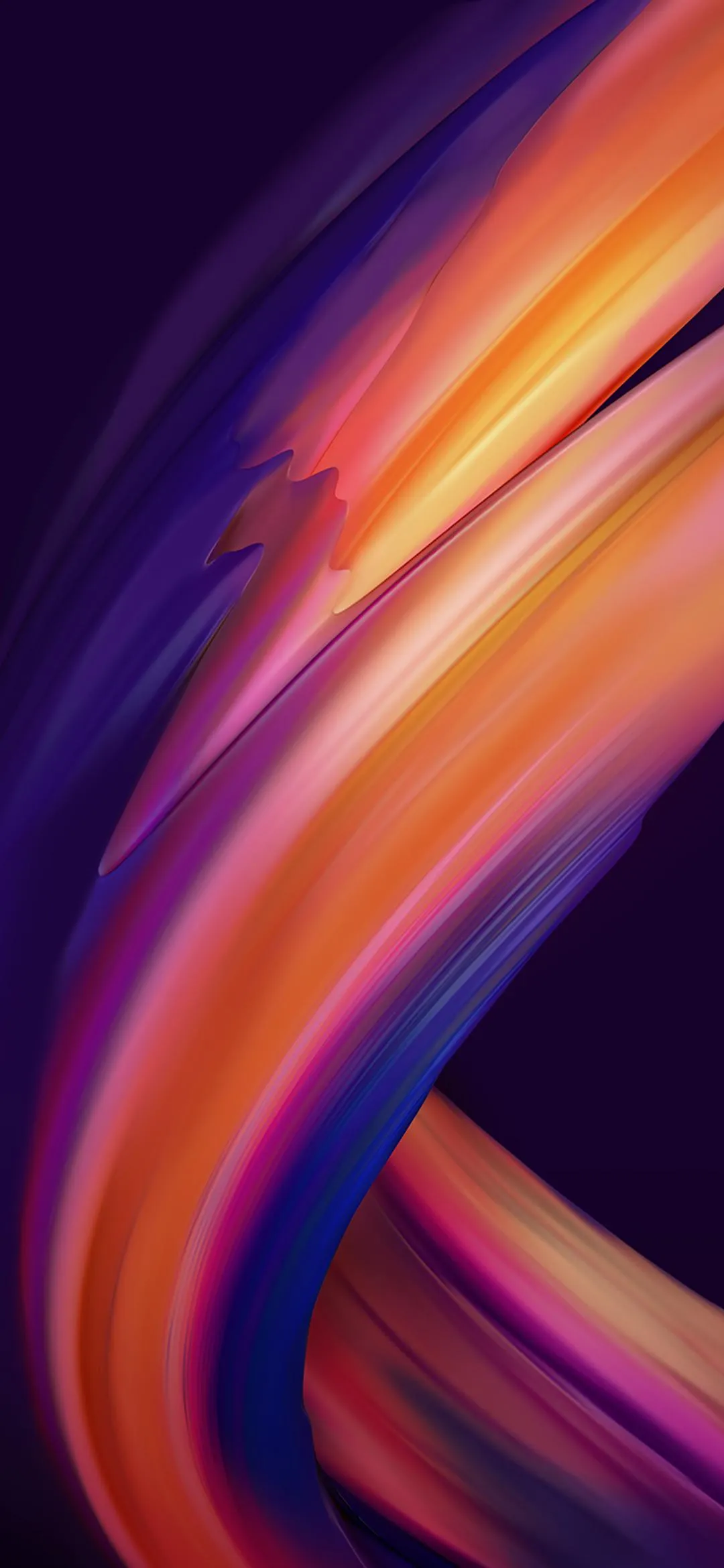 Fiery Abstract Streaks of Light Flowing Across Black