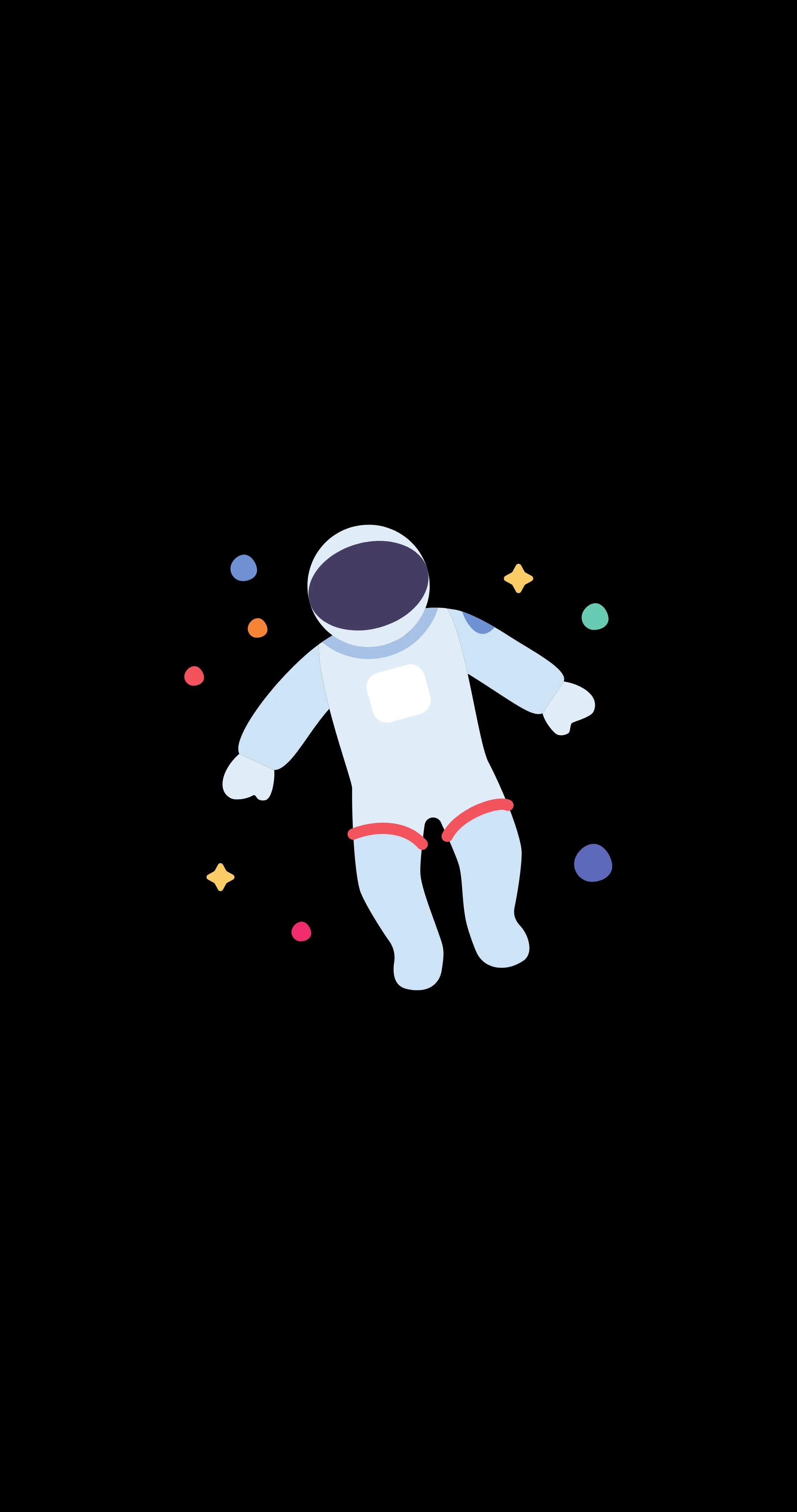 Floating Astronaut Art for Space Inspired Wallpaper