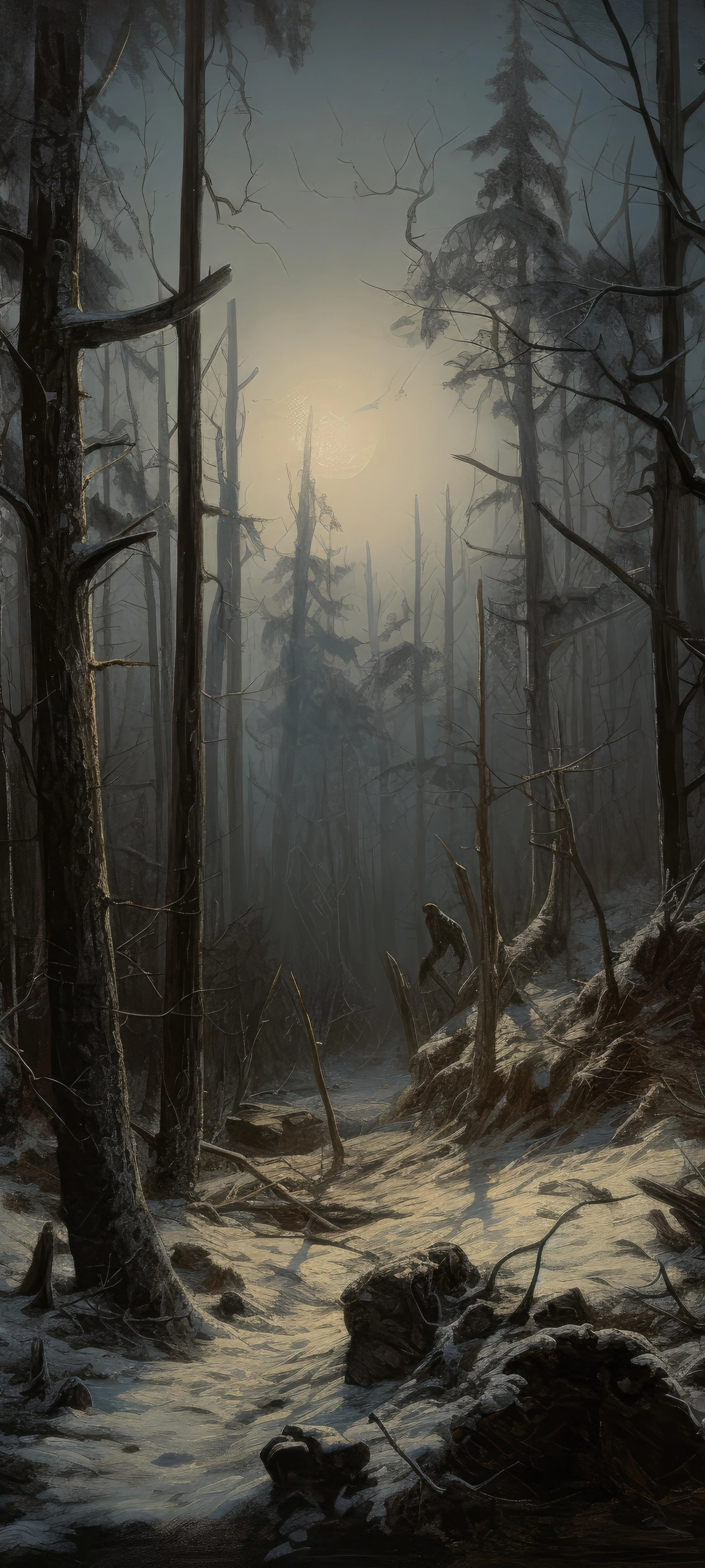 Foggy Pine Forest Pathway for Calm and Peaceful Vibes