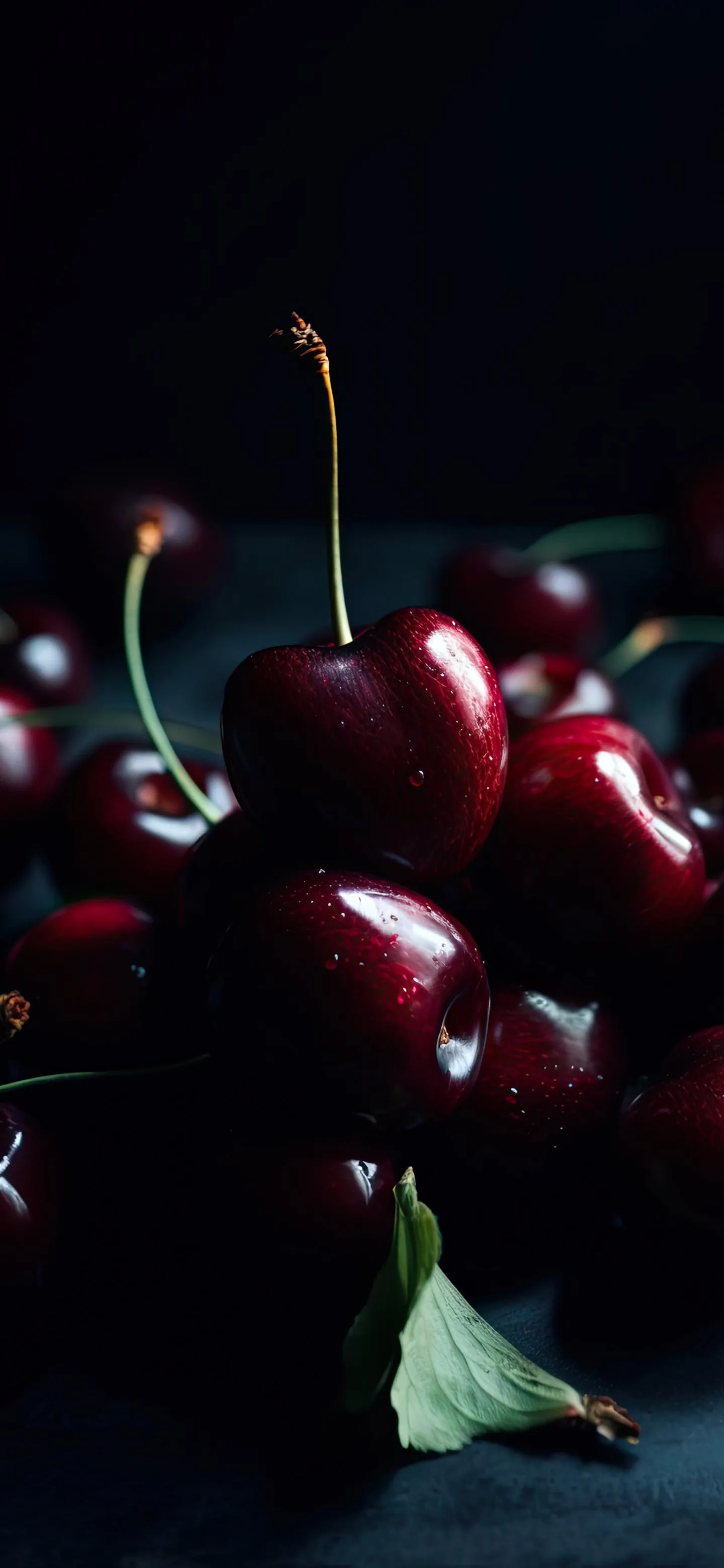 Fresh Cherry Macro Photography Fruit Mobile Wallpaper