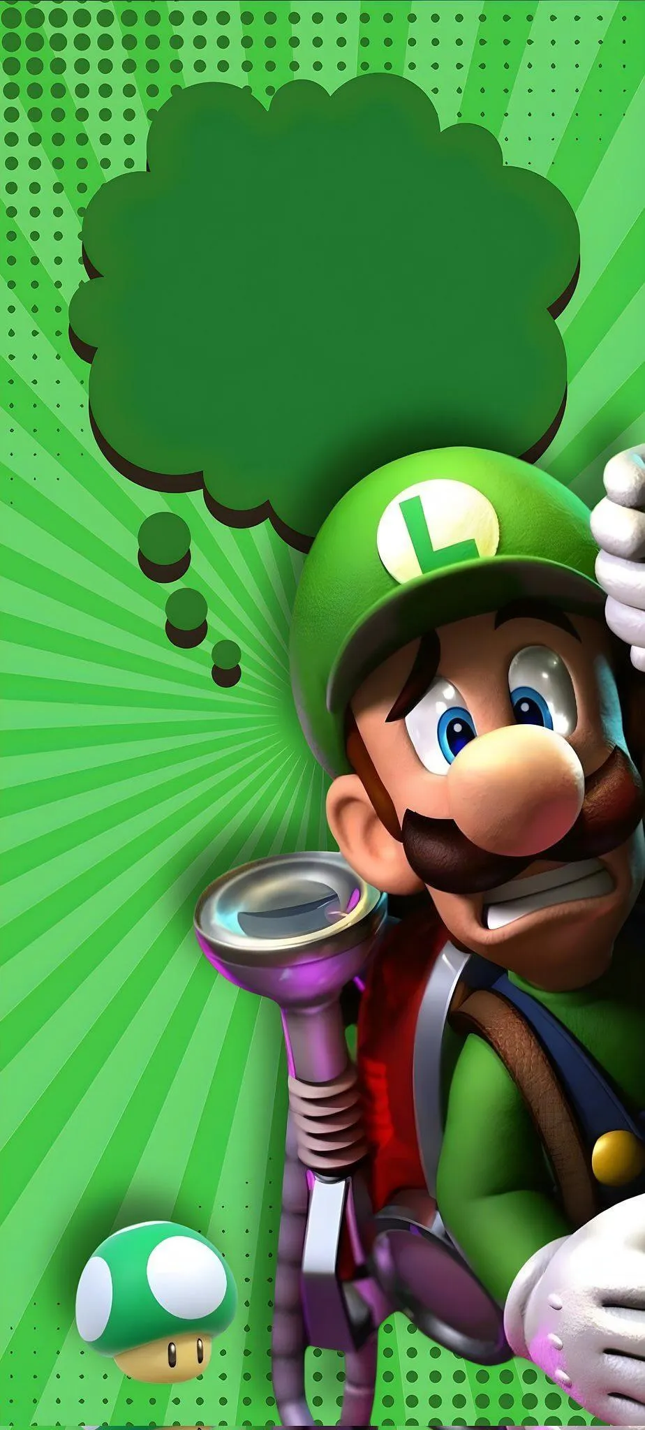 Funny Cartoon Character Green Outfit Mobile Wallpaper