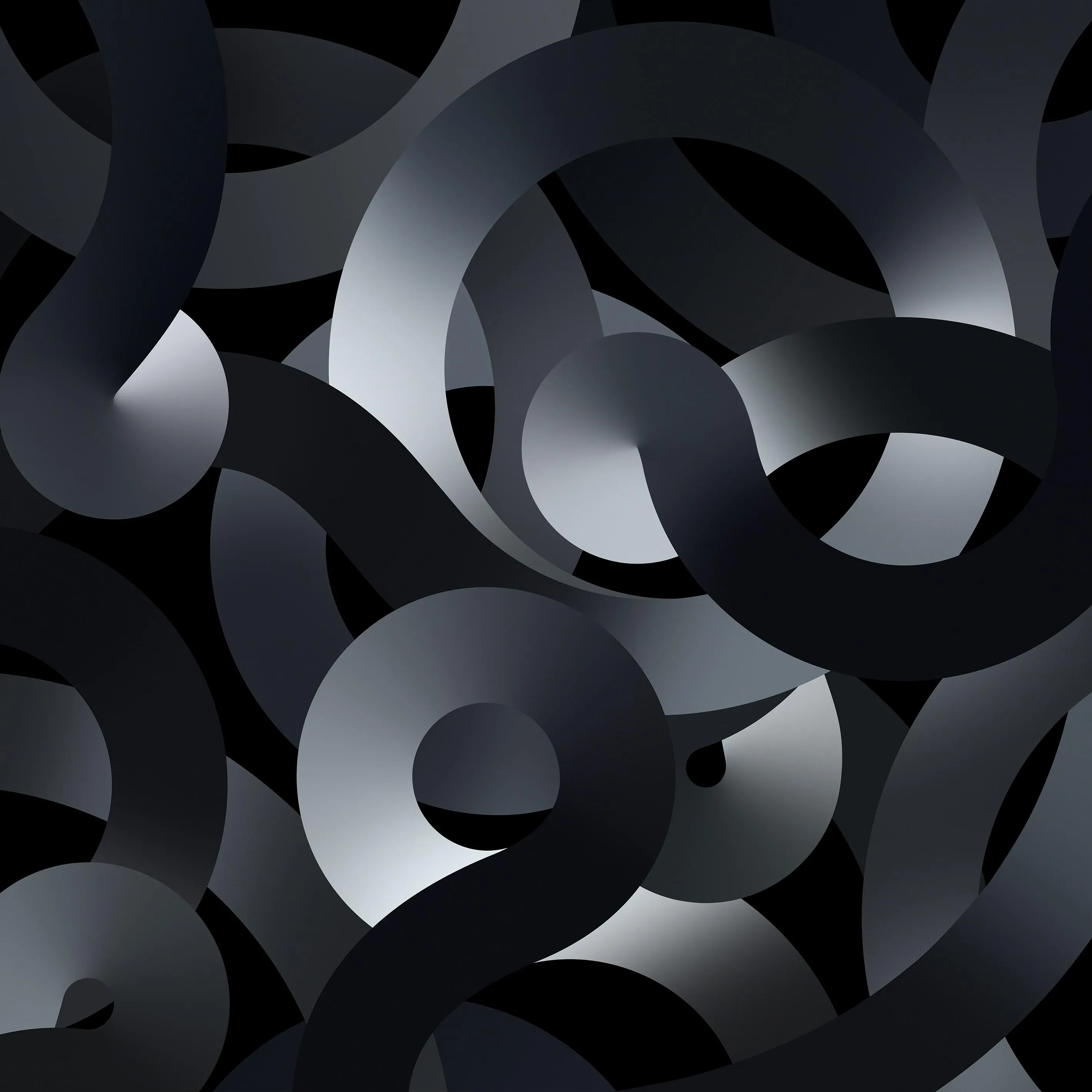 Futuristic Abstract Pattern of Interlocking Circles