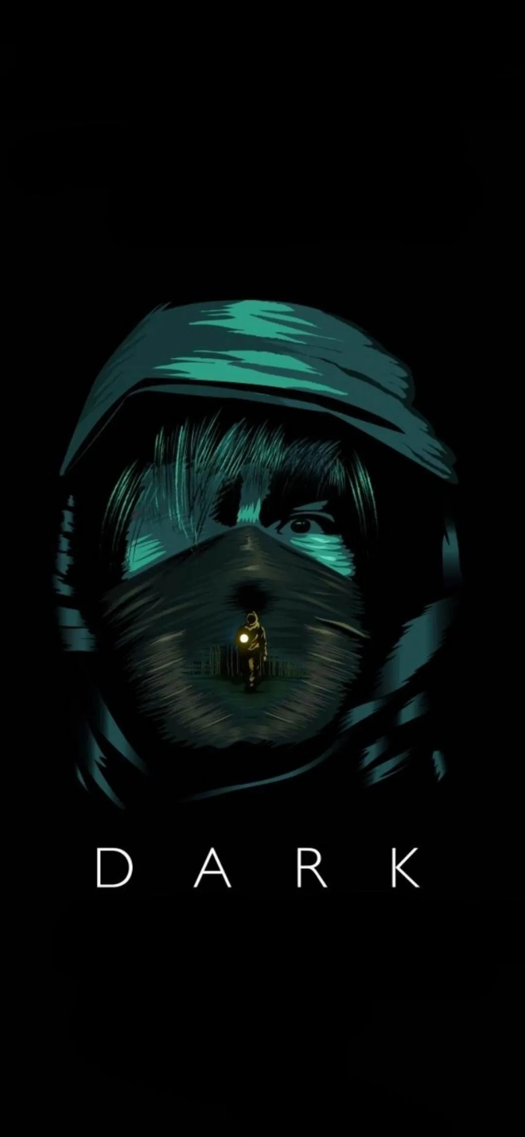 Futuristic Astronaut in Darkness Sci Fi Scene Wallpaper