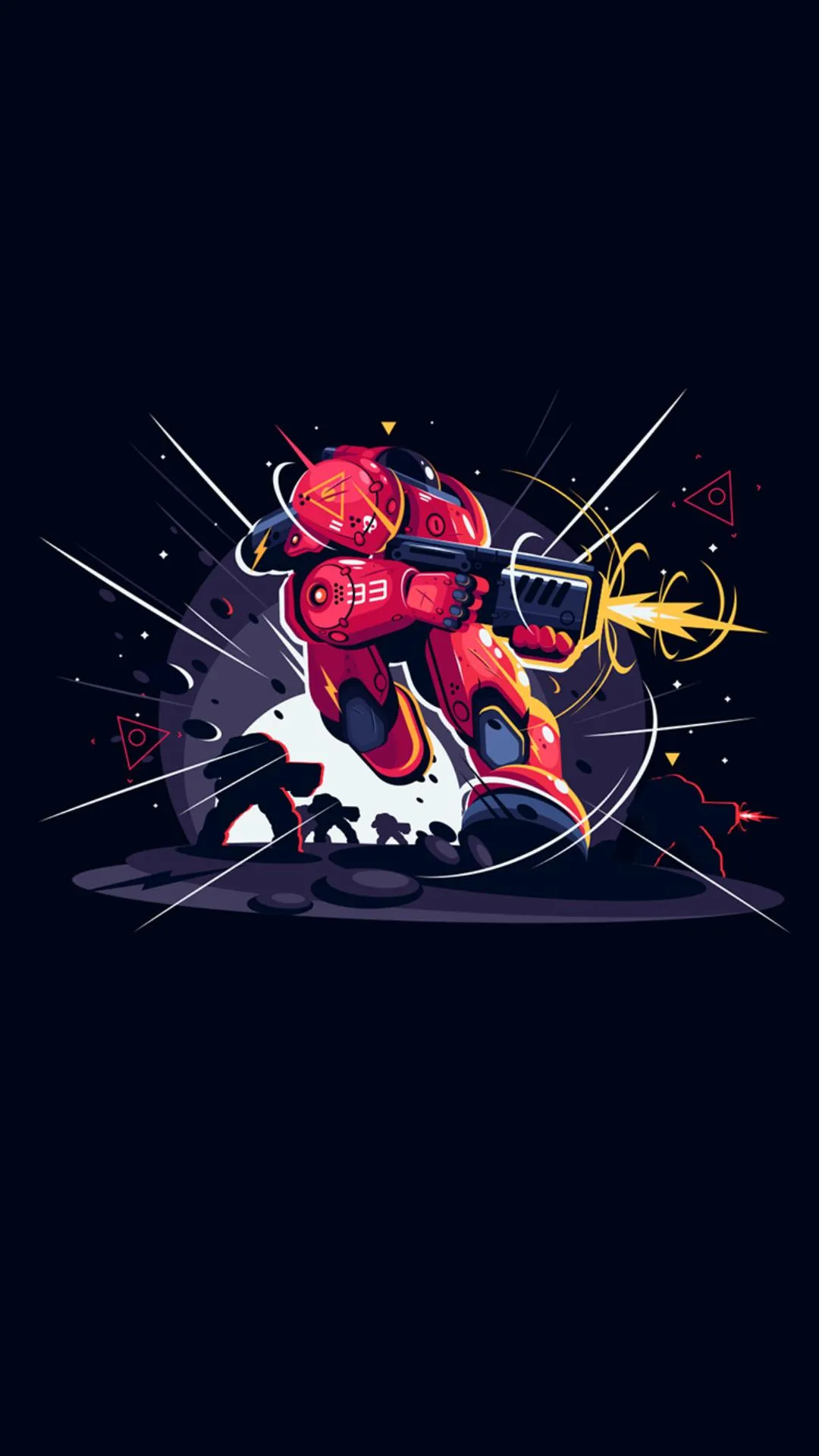 Futuristic Battle Robot Showcasing Power and Courage