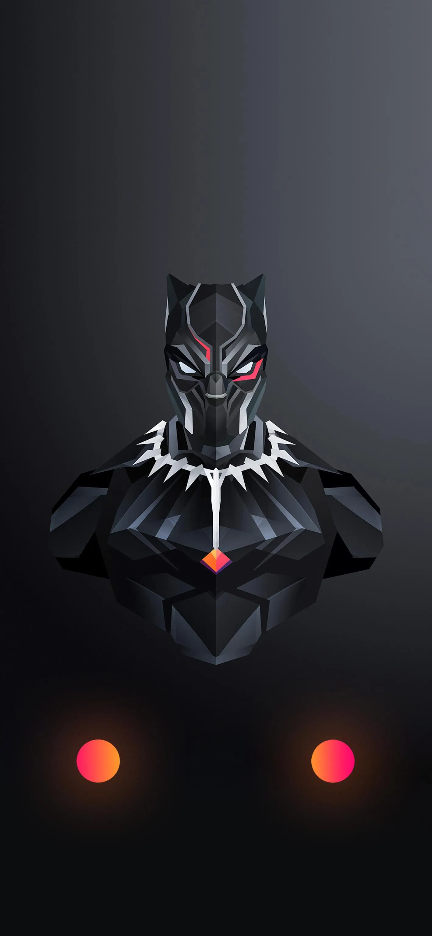 Futuristic Black Panther Inspired Low Poly Artwork