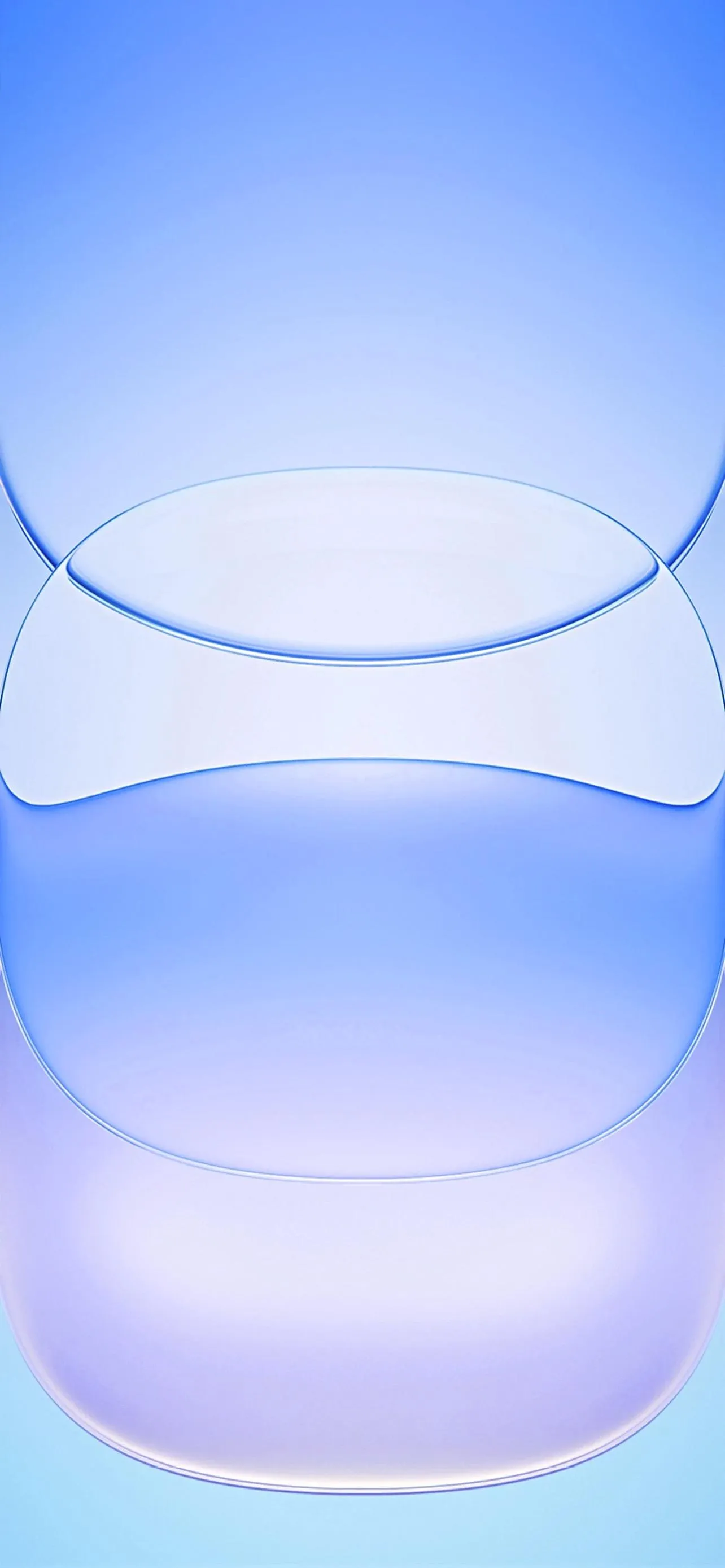 Futuristic Blue Glass Cylinder Minimal 3D Design Wallpaper