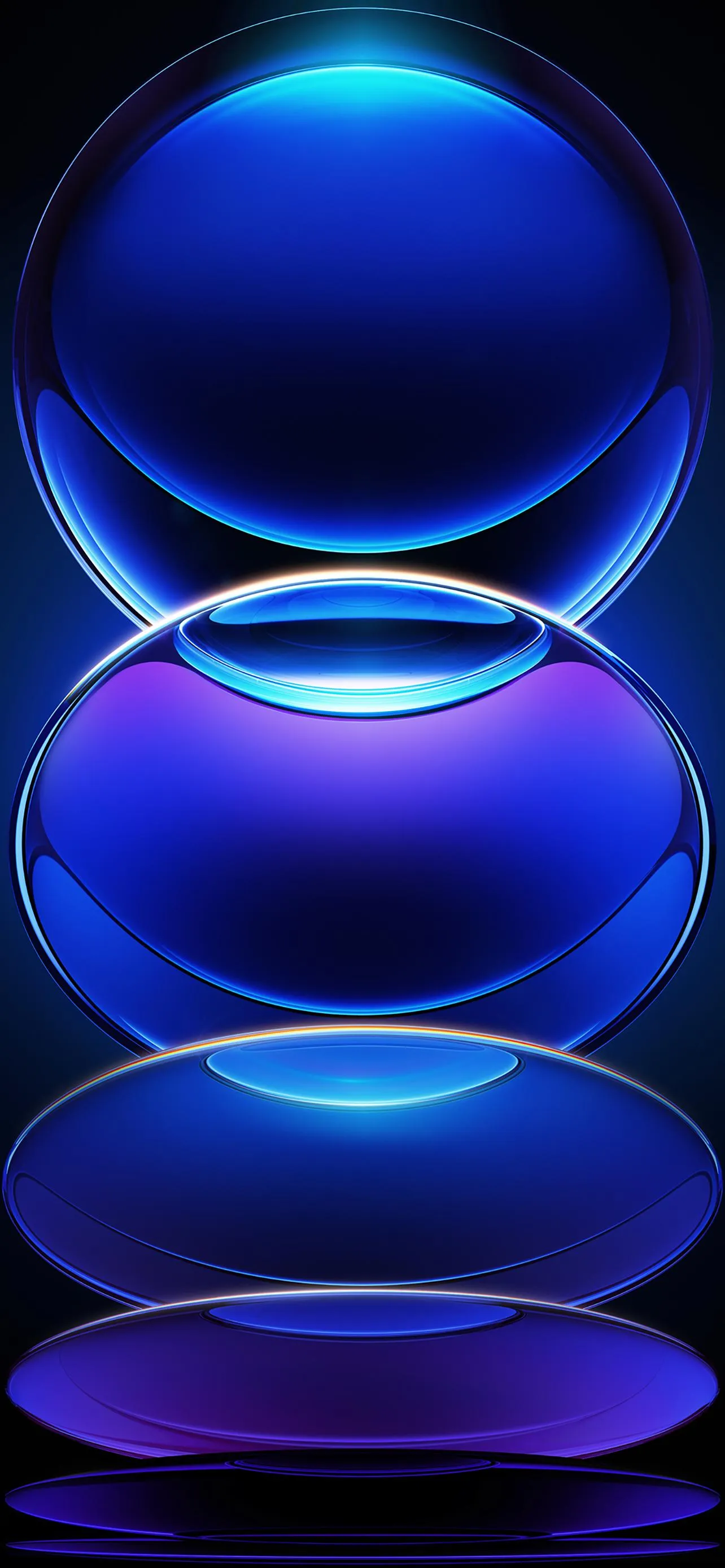 Futuristic Blue Gradient Abstract Sphere LayersWallpaper