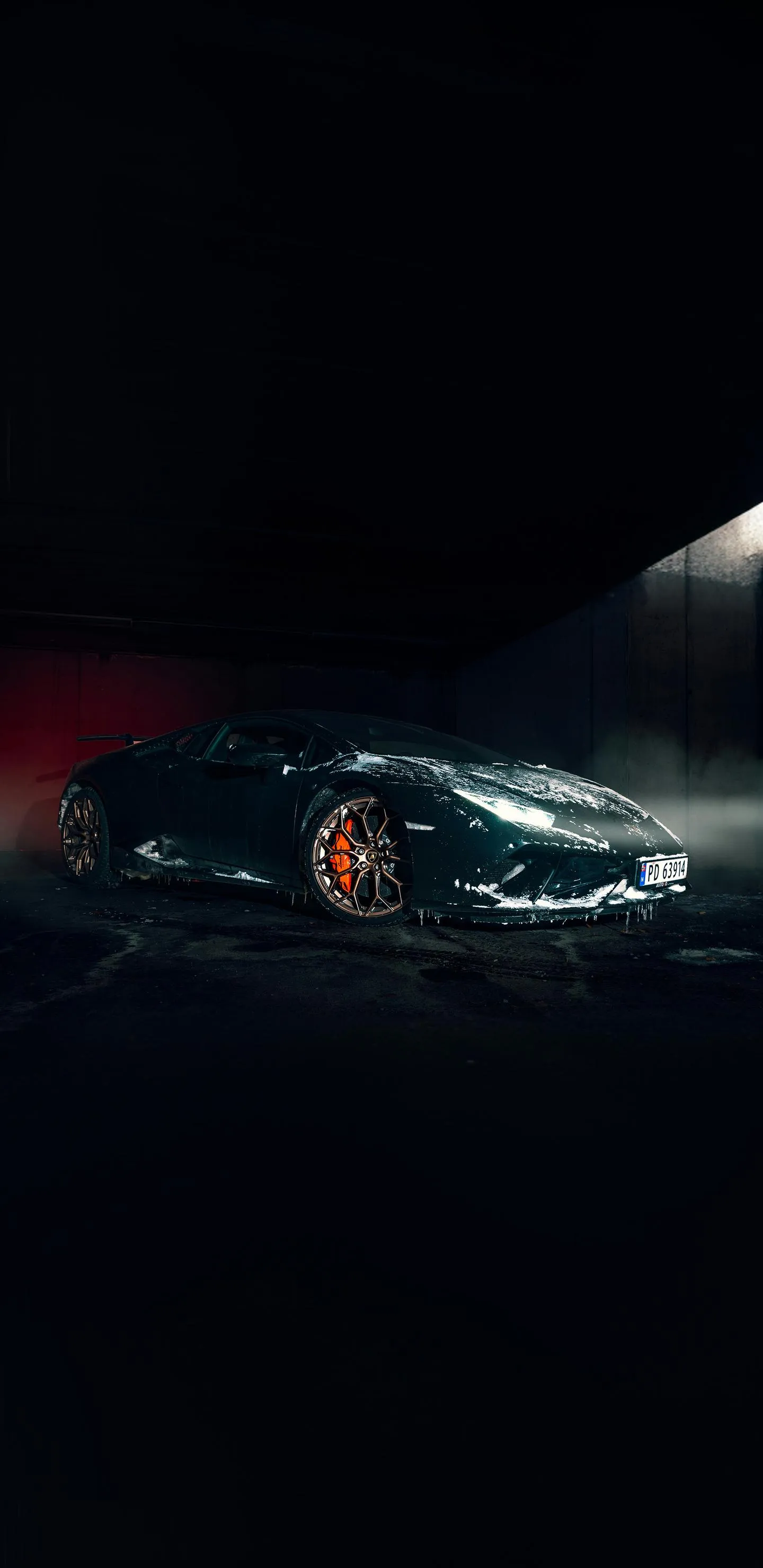 Futuristic Car Racing Scene in Space Night Ambience