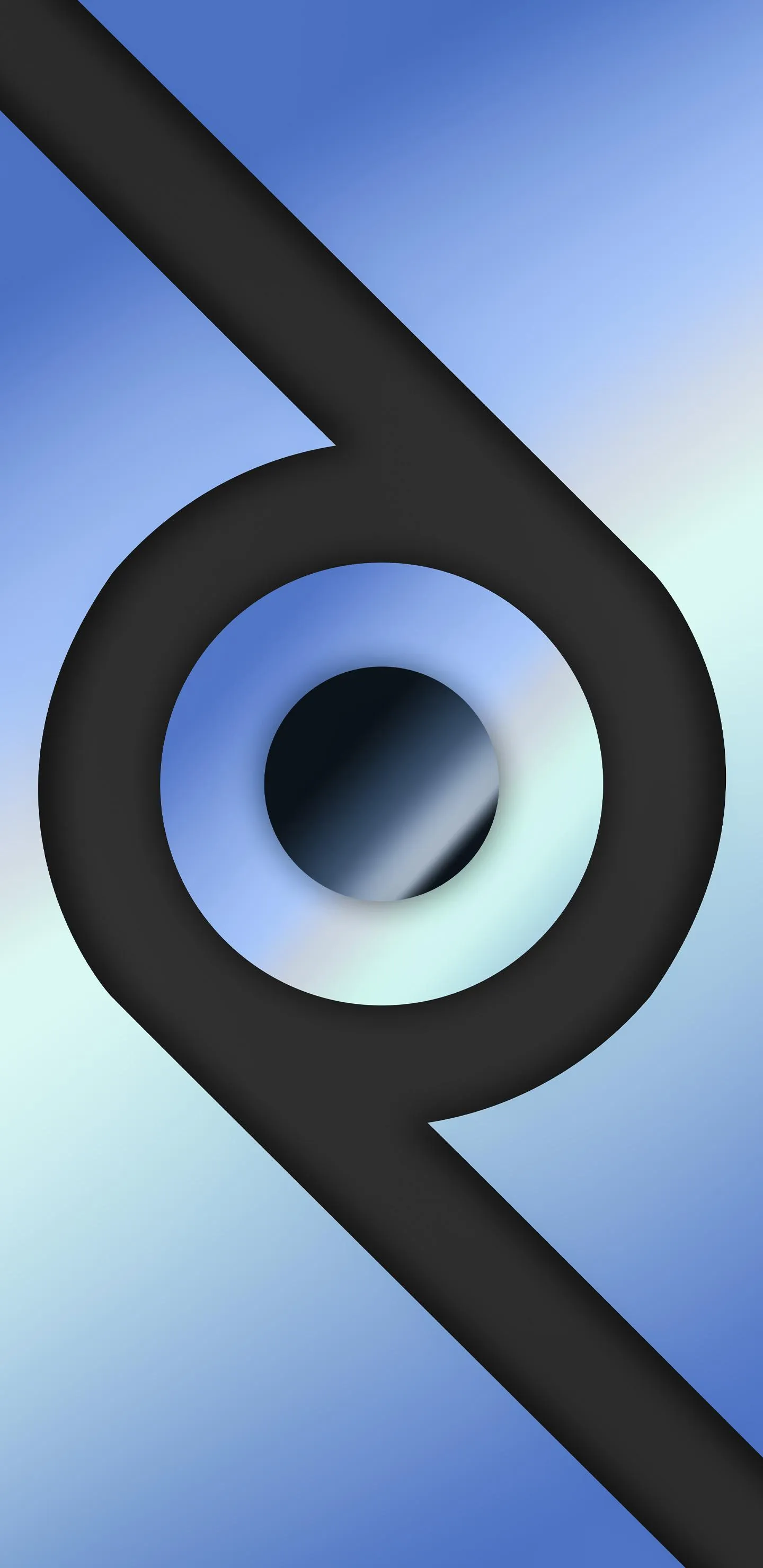 Futuristic Circle Design Minimal Blue Wallpaper Background