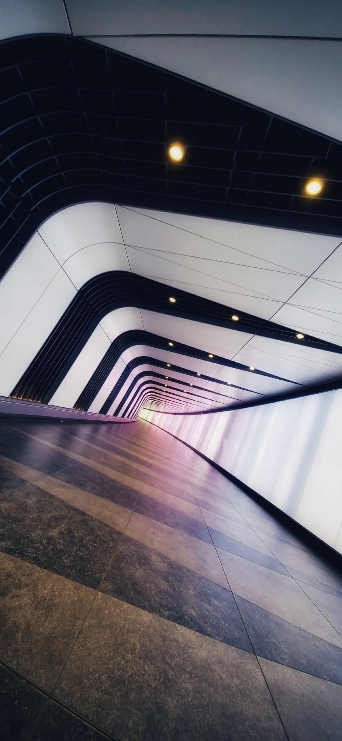 Futuristic Corridor Lights Mobile Wallpaper Sci Fi Look