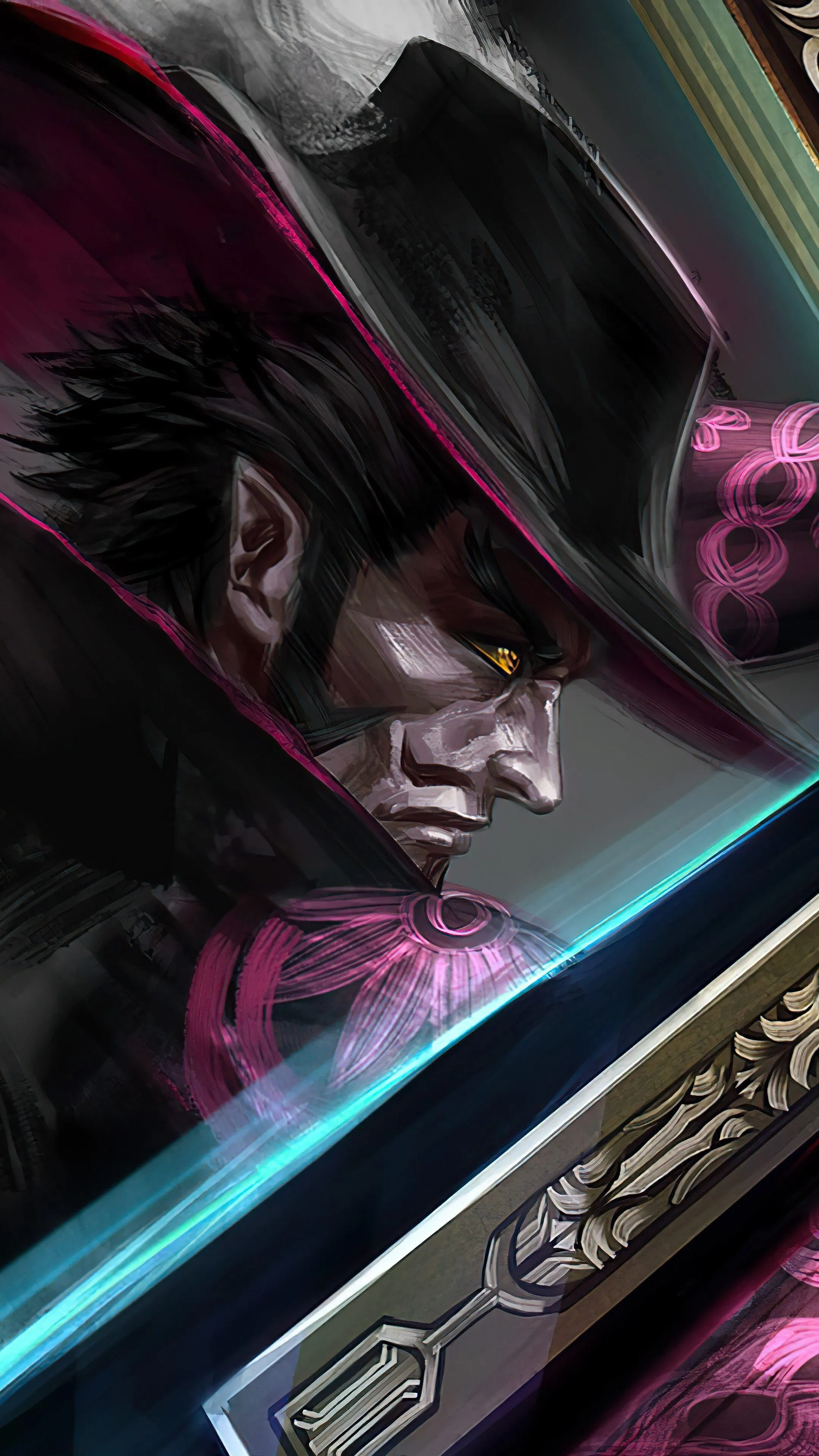 Futuristic Cyberpunk Battle Scene for iPhone 15 Pro