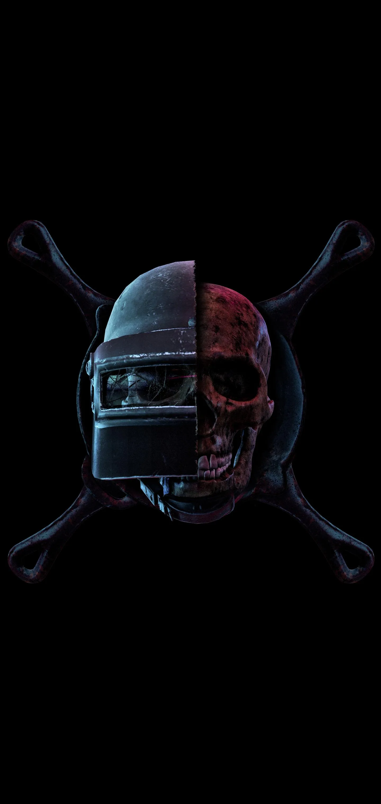 Futuristic Cyborg Warrior Portrait Mobile Wallpaper