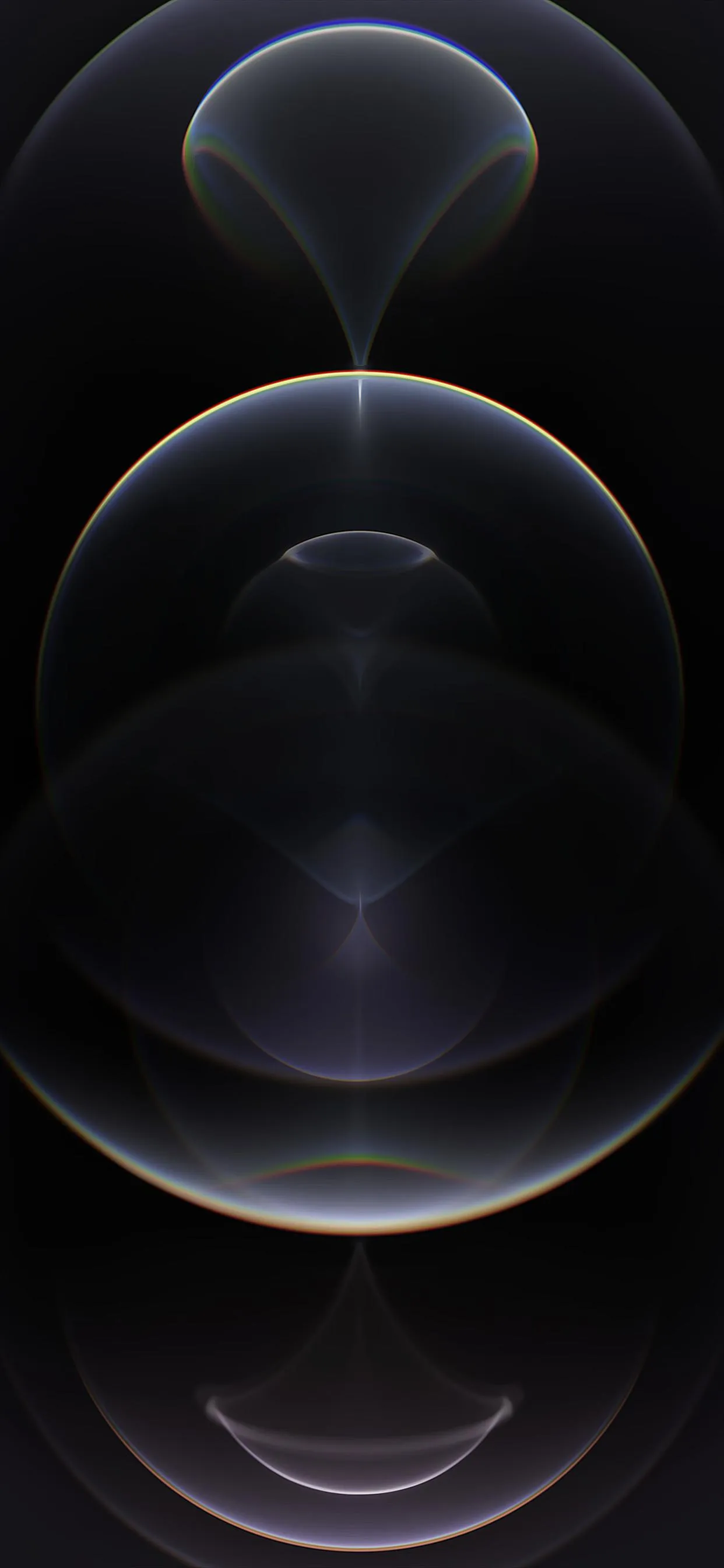 Futuristic Dark Spheres Floating with Soft Light Glow