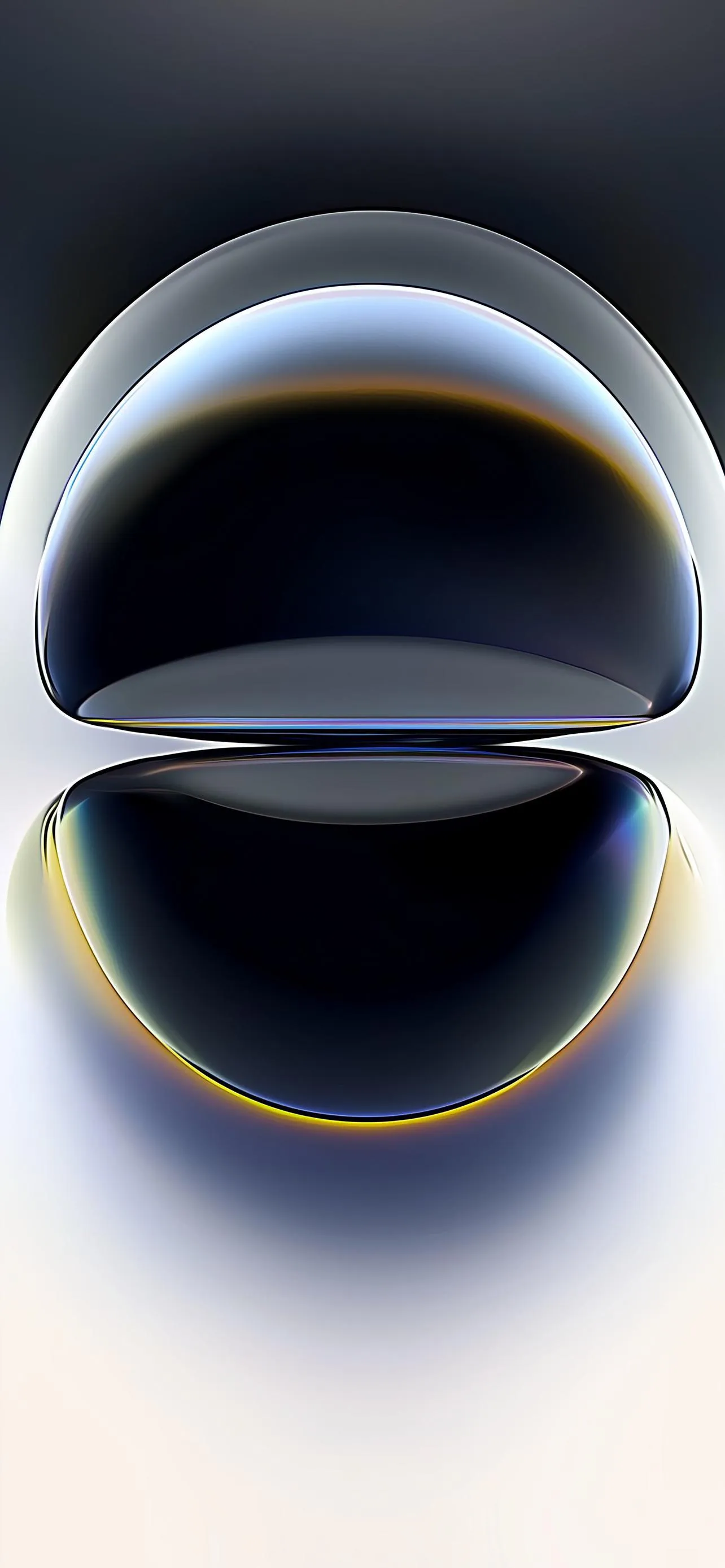 Futuristic Glass Spheres Reflecting Soft Blue Light