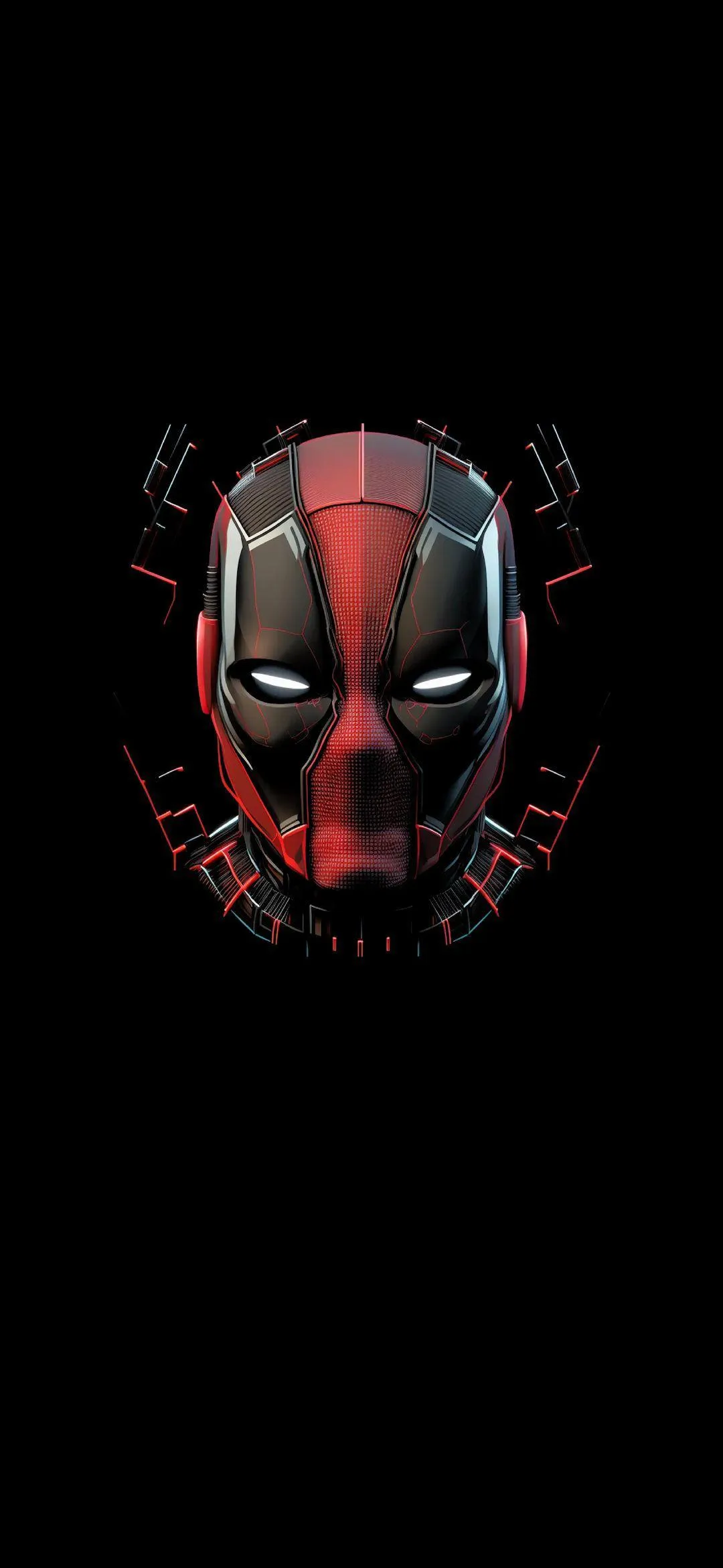 Futuristic Mask Hero Portrait Dark Mobile Wallpaper