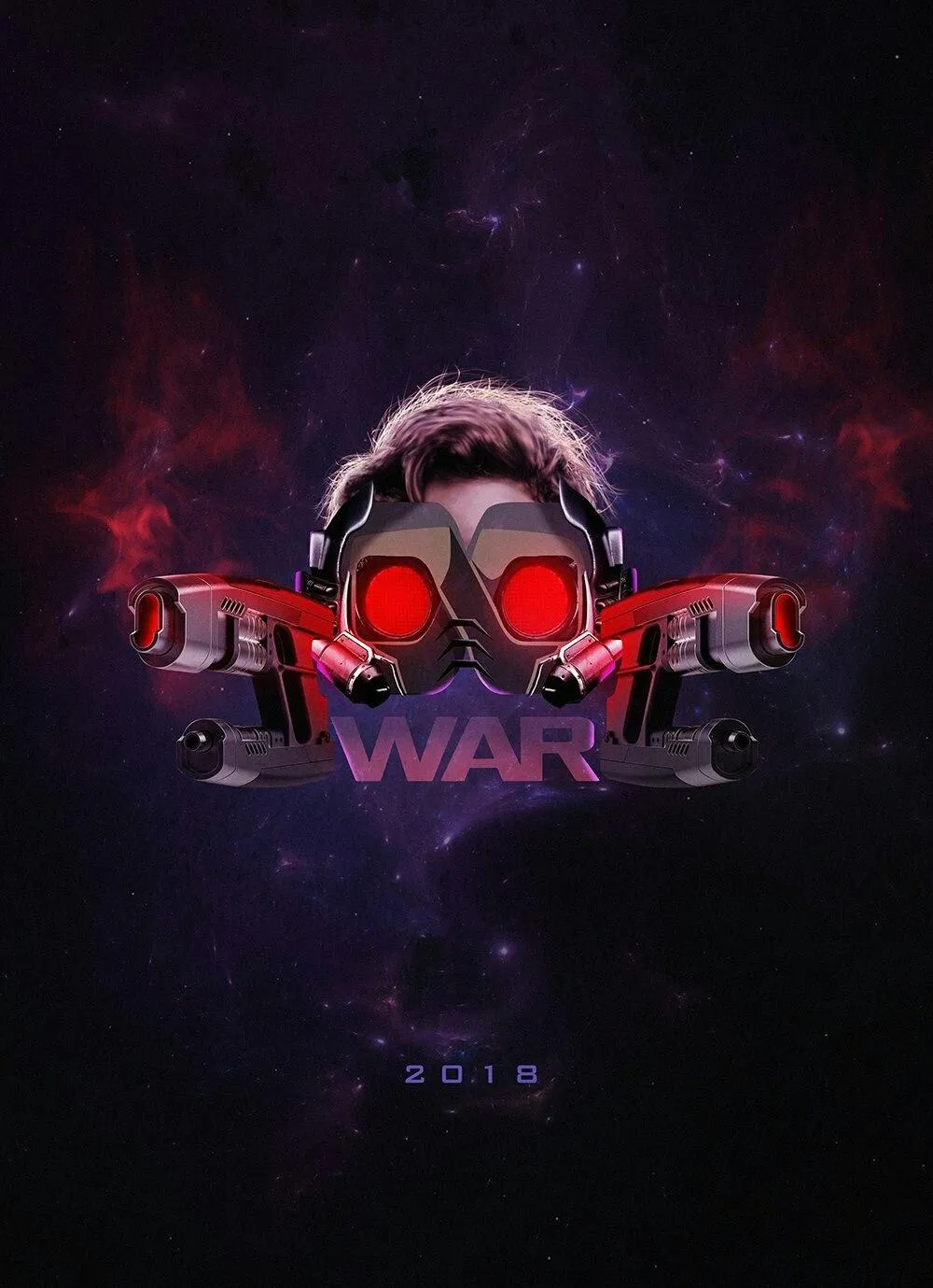 Futuristic Masked Warrior with Red Glowing Eyes Wallpaper