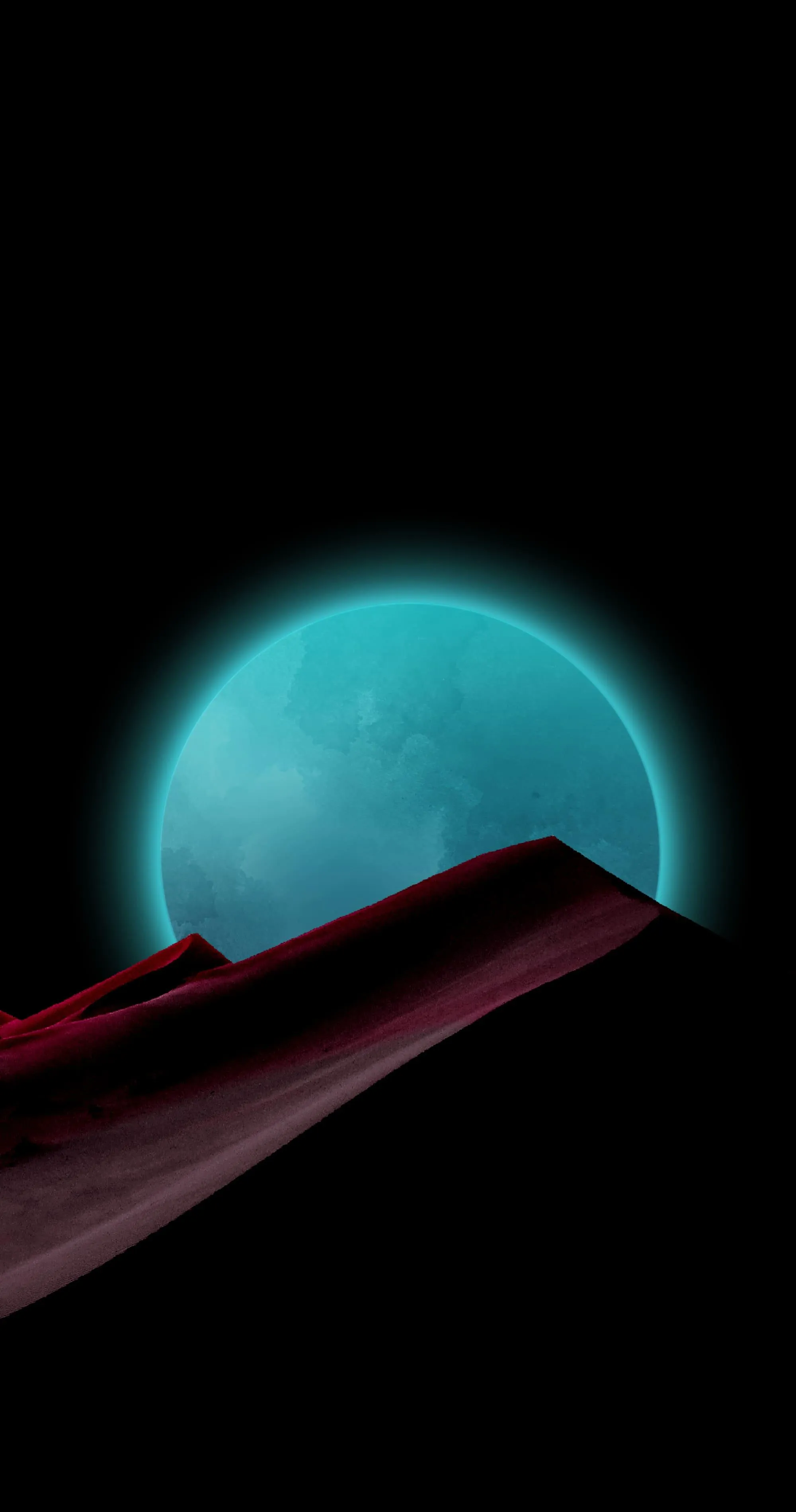 Futuristic Moon Scene Sci Fi Mobile Background Wallpaper