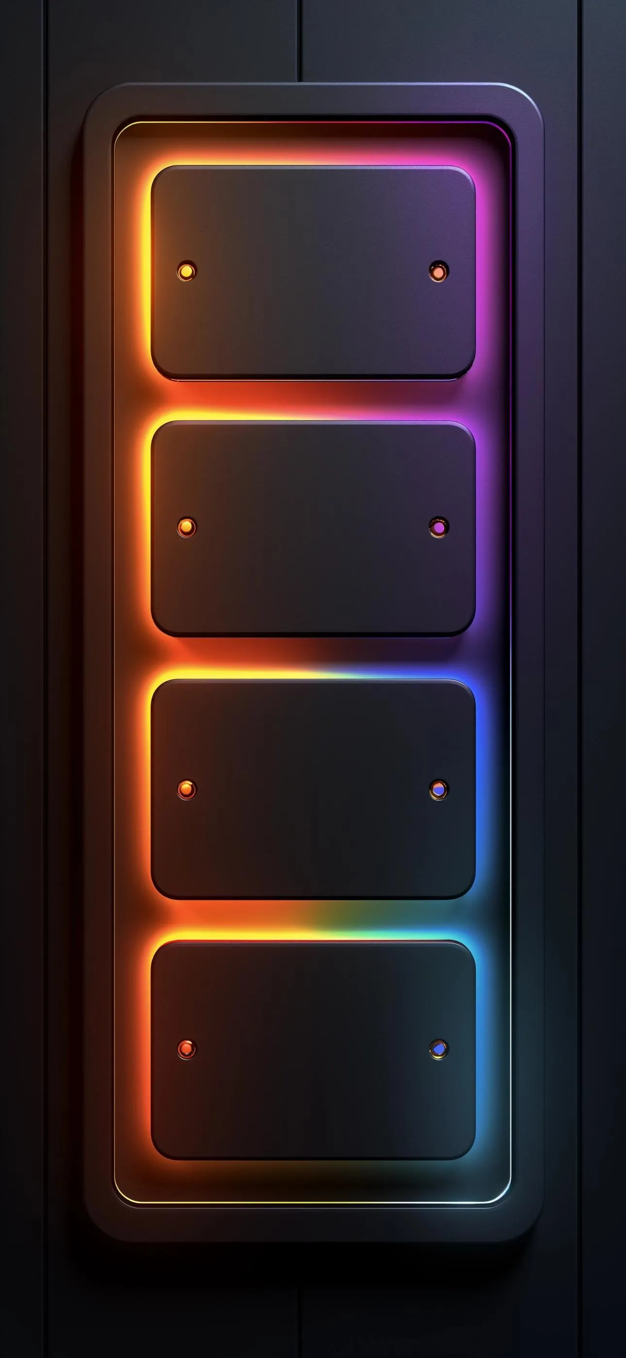 Futuristic Neon Buttons with Dark Background Pattern