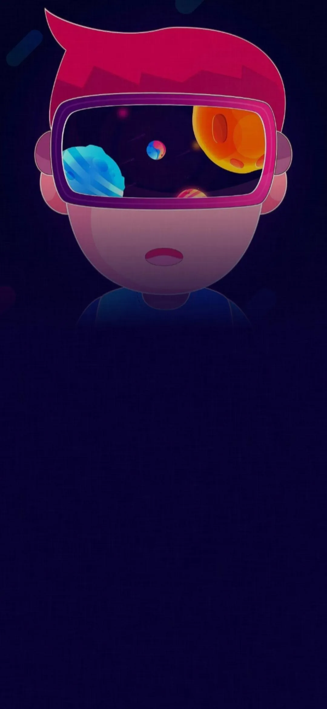 Futuristic Neon Character with Cyberpunk Glasses Wallpaper