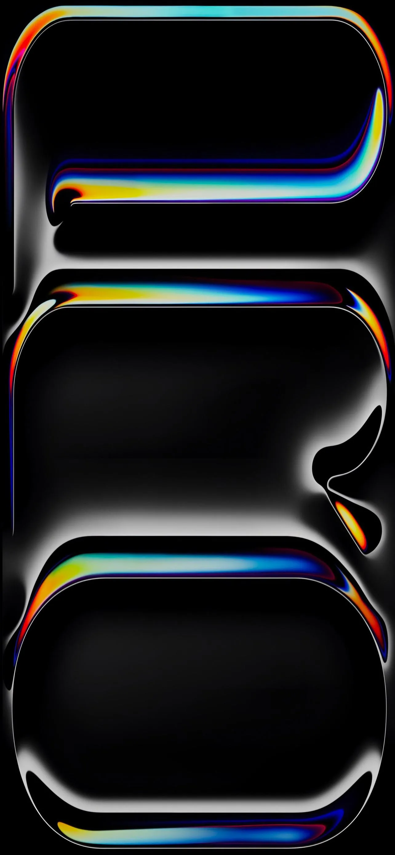 Futuristic Neon Rectangle Design with Glossy Texture