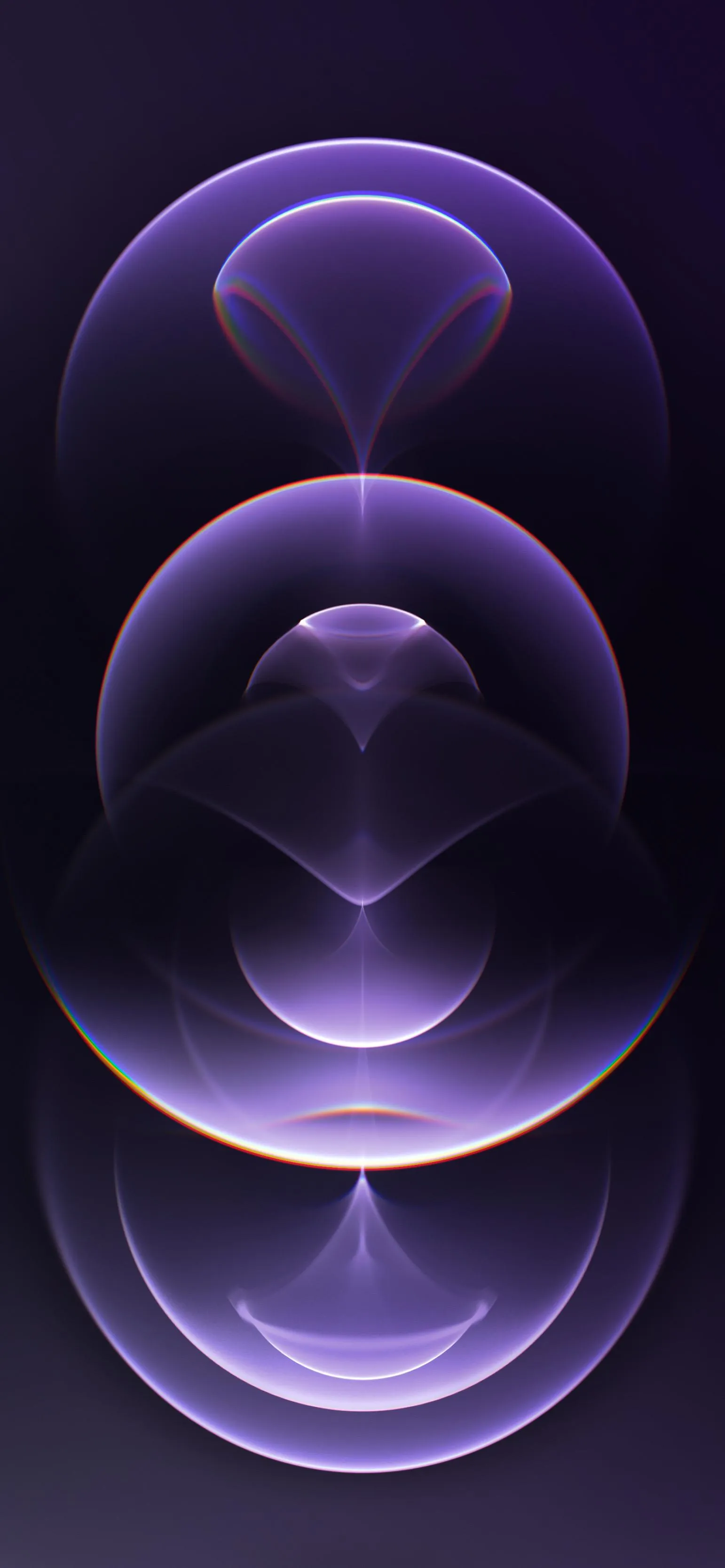 Futuristic Purple Circles Pattern for OLED Displays