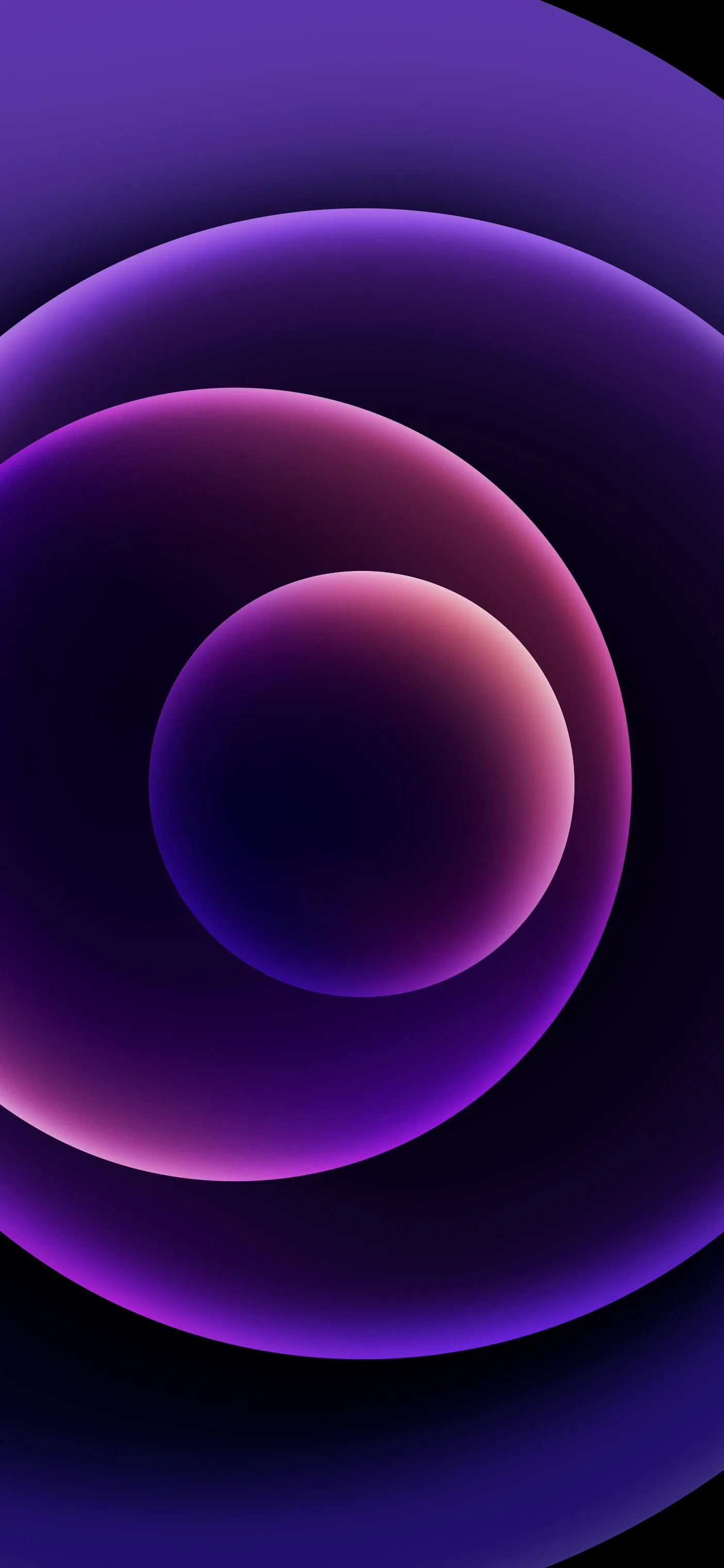 Futuristic Purple Neon Circle Abstract Digital Art Wallpaper