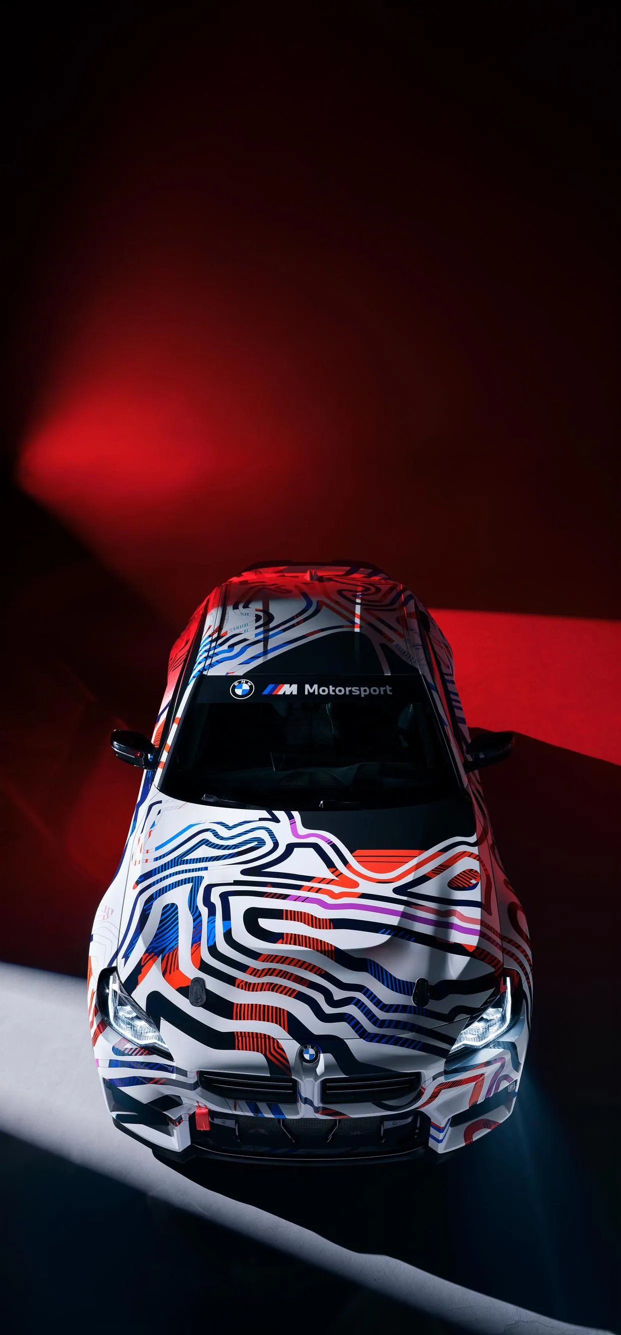 Futuristic Race Car Render with Red and Blue Lighting