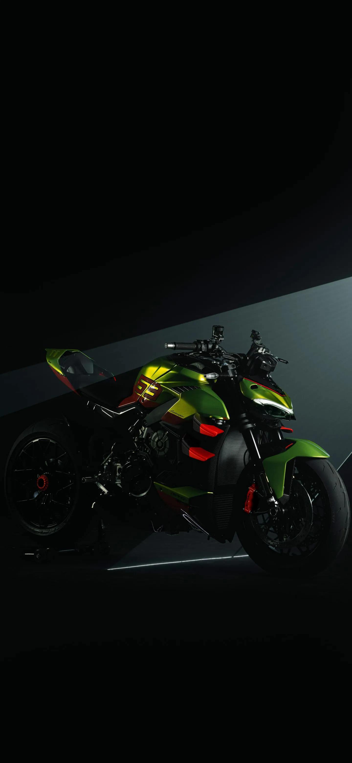 Futuristic Rider in Night Road Scene Mobile Wallpaper