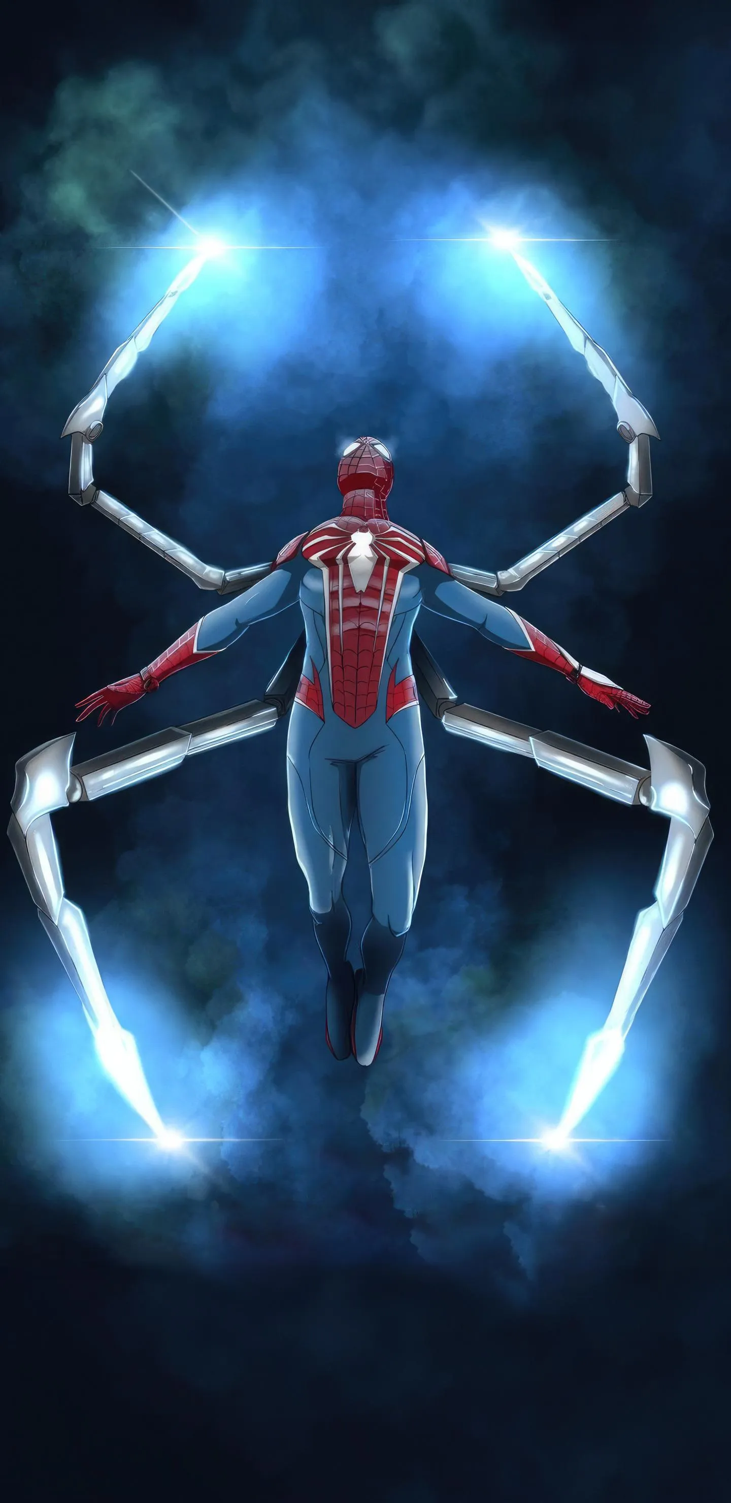 Futuristic Robot SpiderMan in SciFi Digital Universe