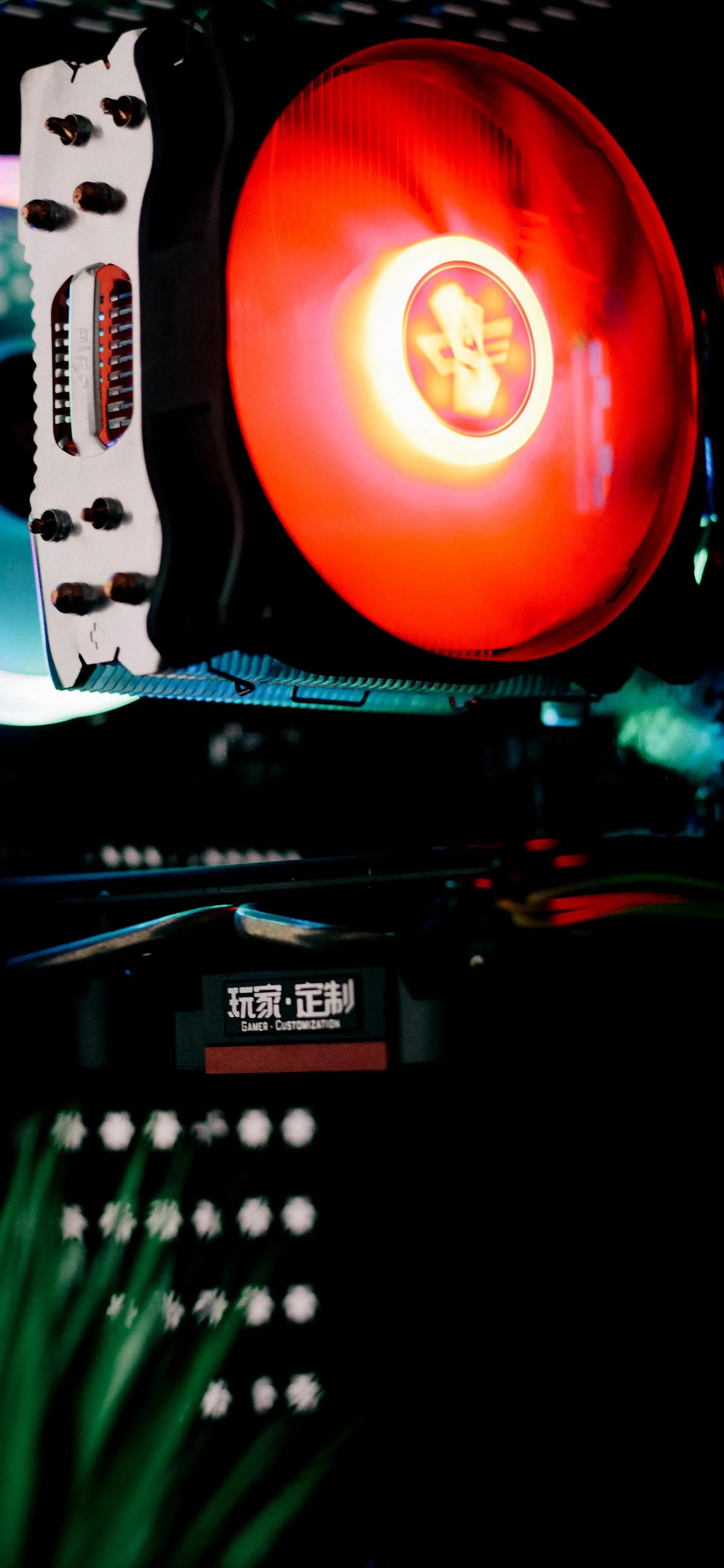 Futuristic Sci Fi Device with Bright Glowing Red Core