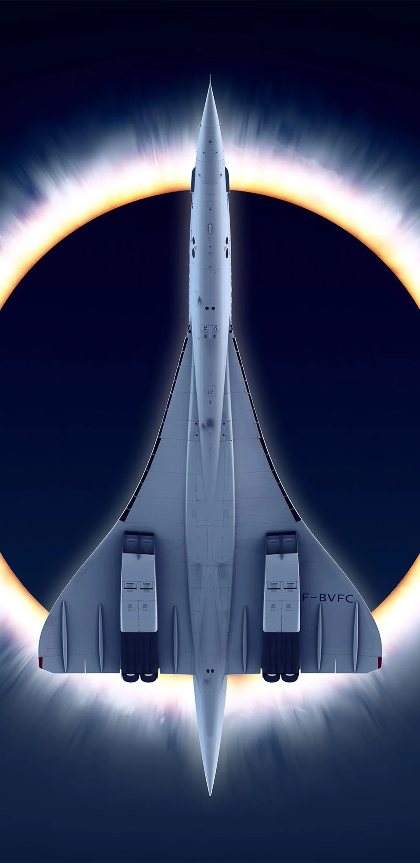 Futuristic Spacecraft Launch Scene Mobile Wallpaper