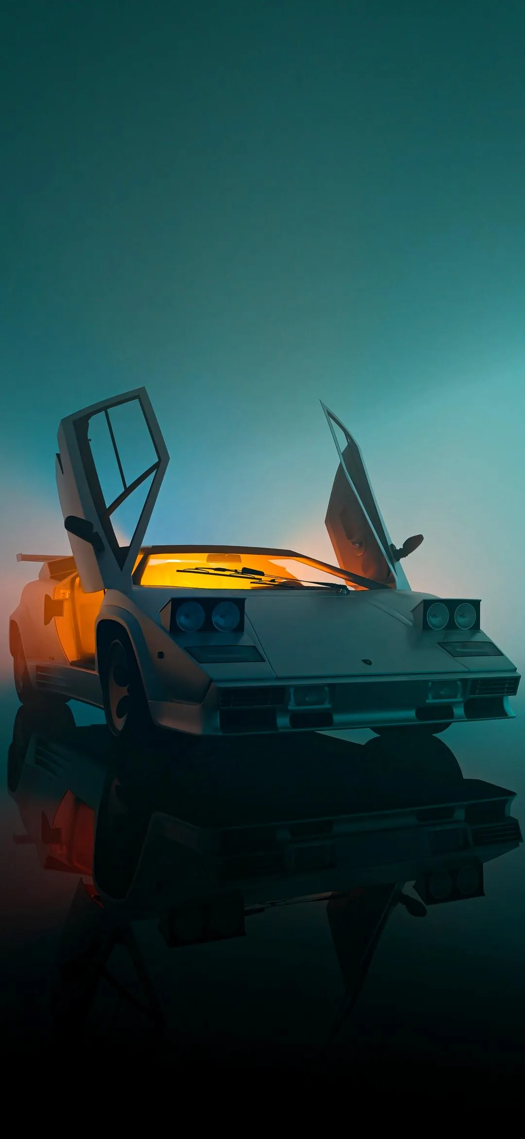 Futuristic Sports Car Scene Wallpaper for Phone Users