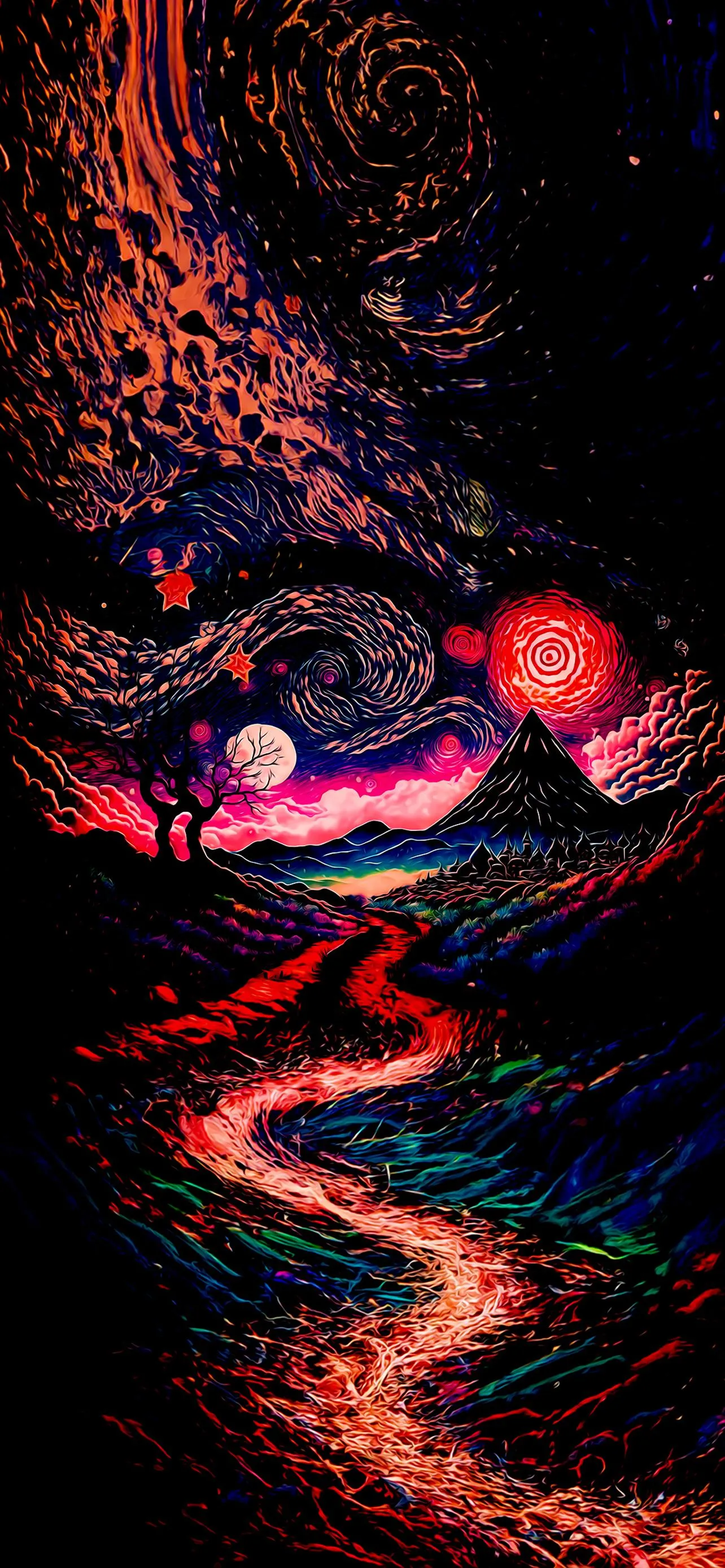 Galactic Energy Explosion Abstract Sci Fi Art Design