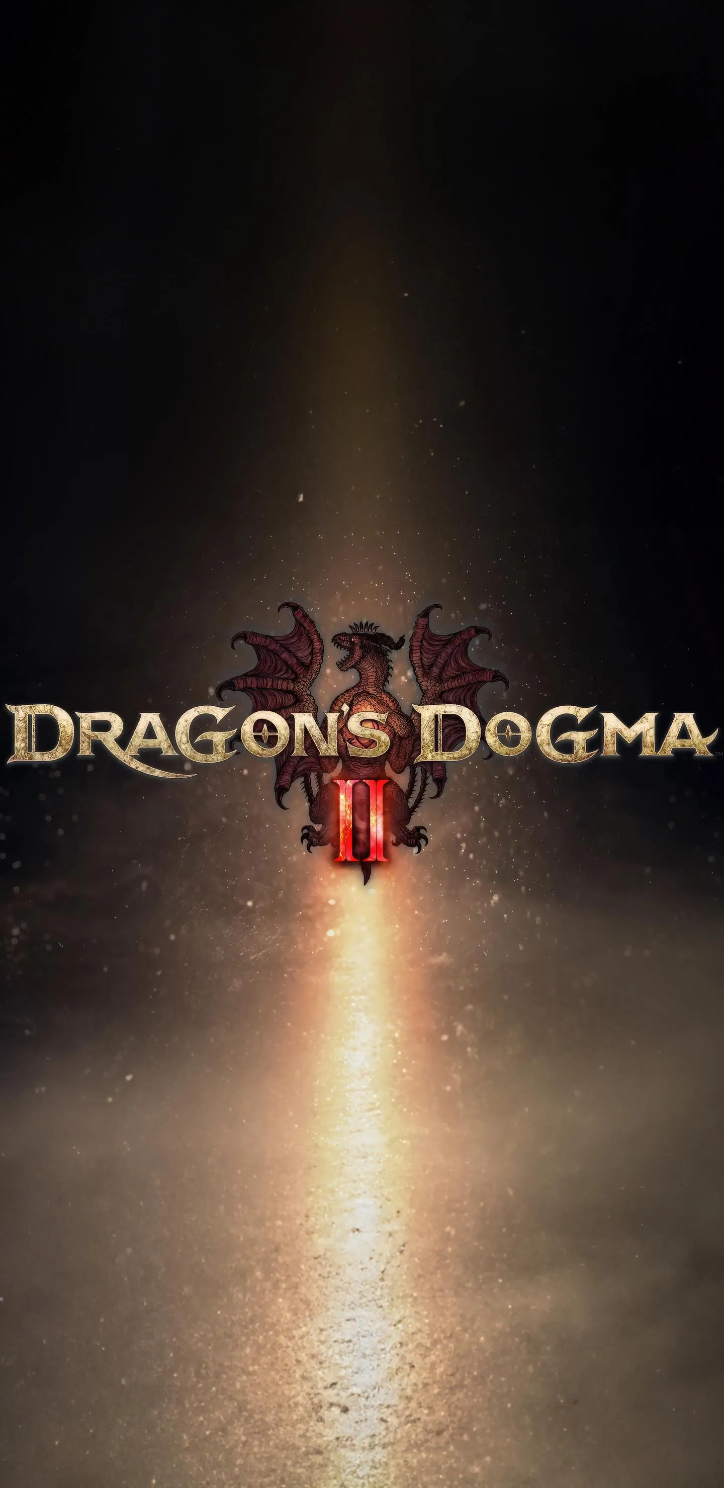 Game Logo Revealing Dragon Symbol with Fiery Background