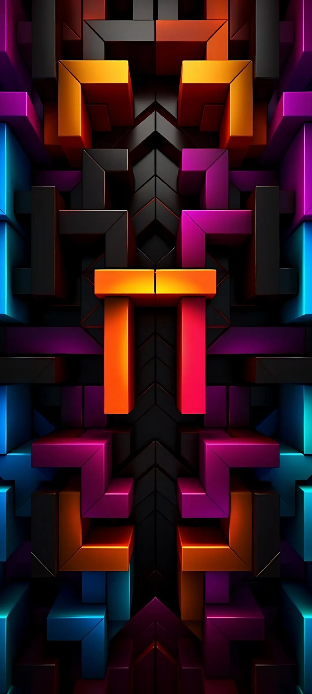 Geometric Color Pattern Modern Digital Art Wallpaper