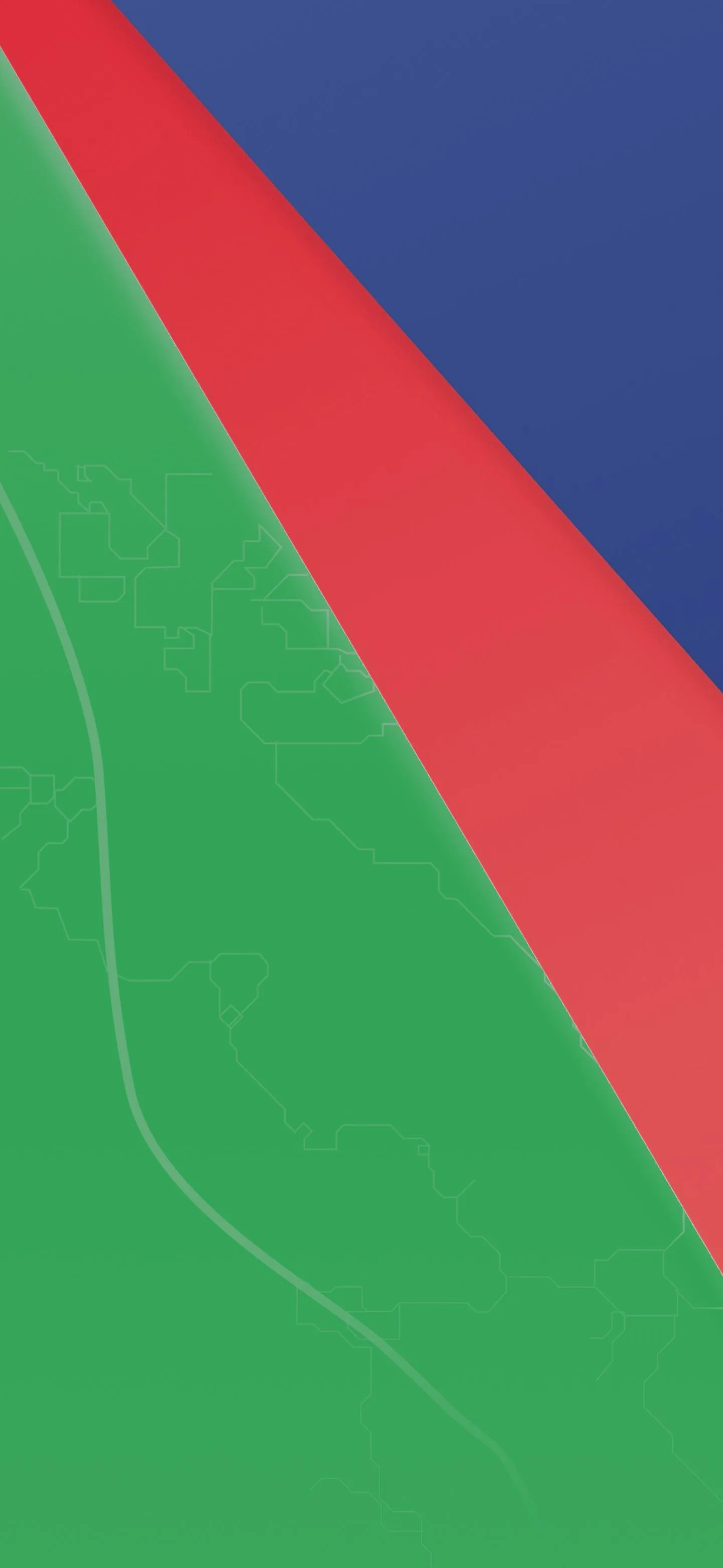 Geometric Green and Red Modern Abstract Shape Wallpaper