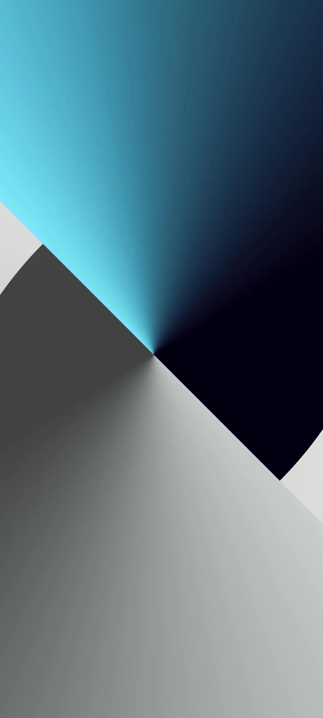 Geometric Modern Minimalistic Blue and Grey Mobile Wallpaper