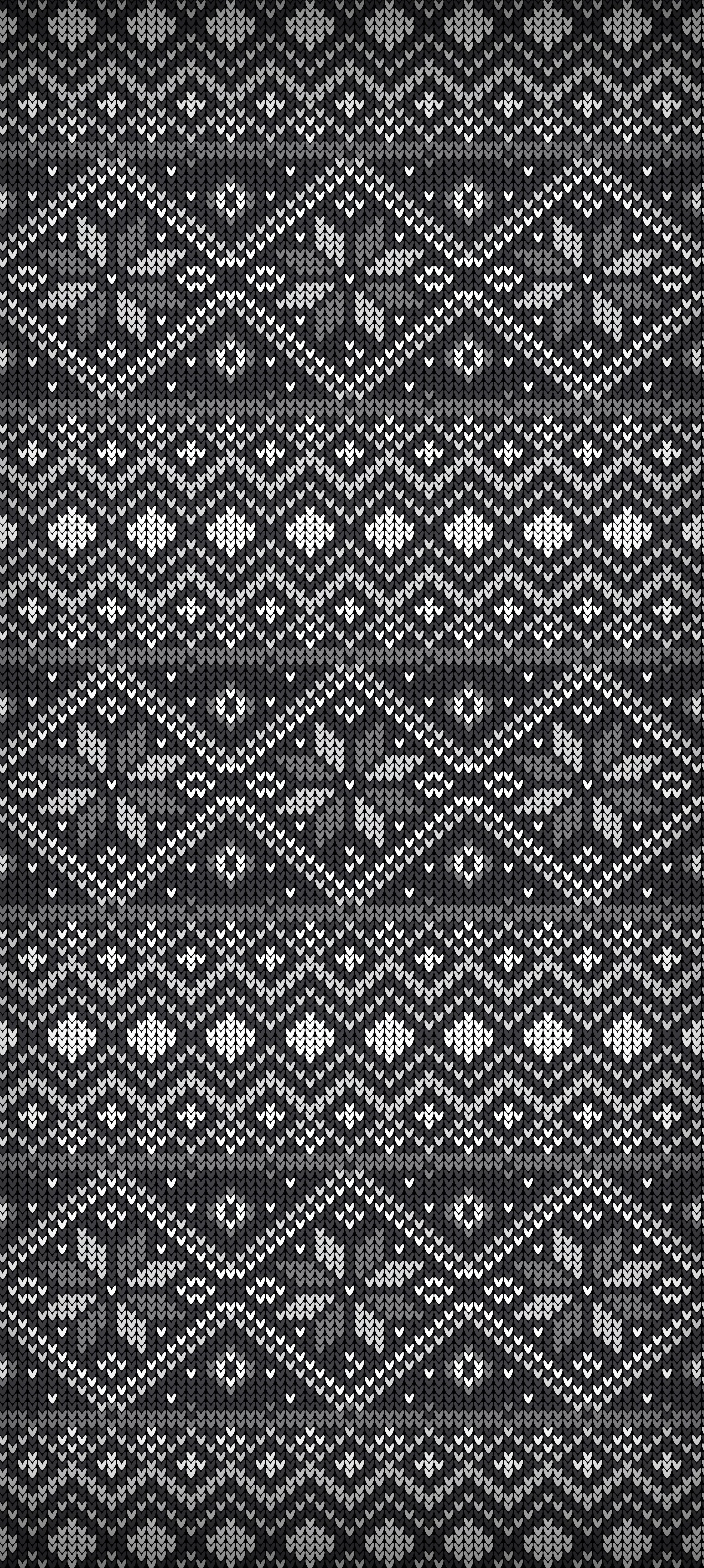 Geometric Tribal Pattern in Black and White Wallpaper