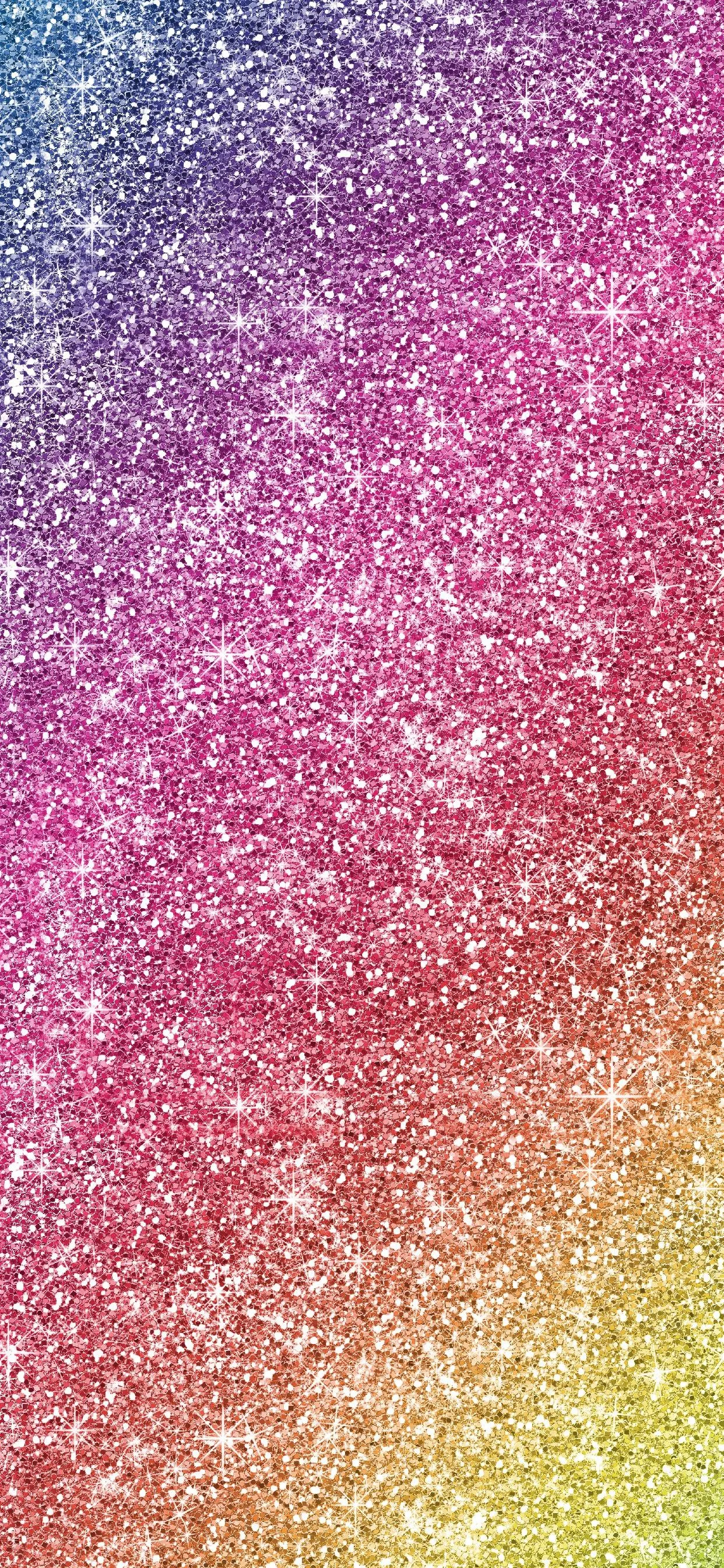 Glittery Pink To Yellow Gradient Sparkling Texture Wallpaper